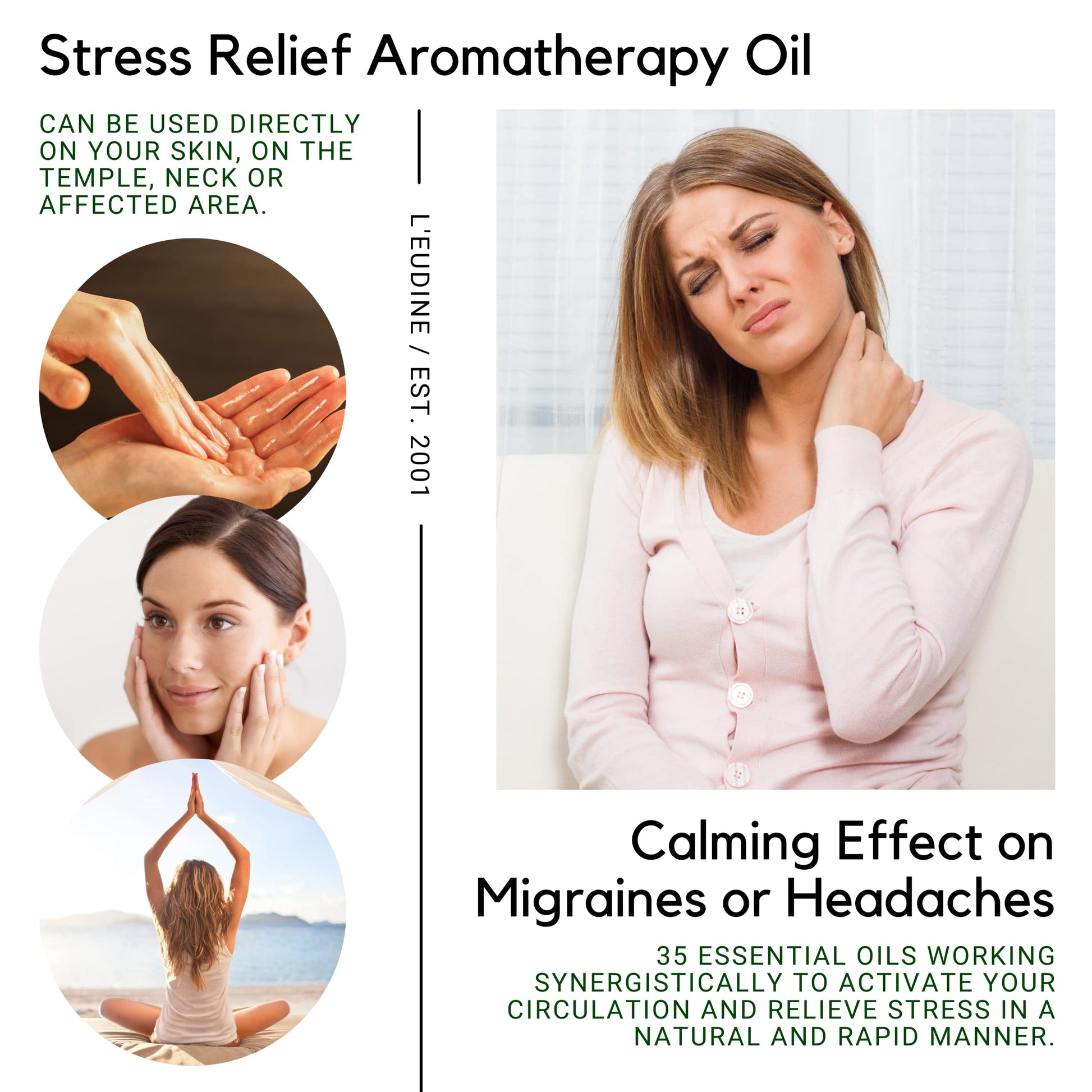 L'eudine Herbal 35 Essential Oil, Soothing and Calming Eucalyptus Essential Oil, Powerful Blend L'eudine