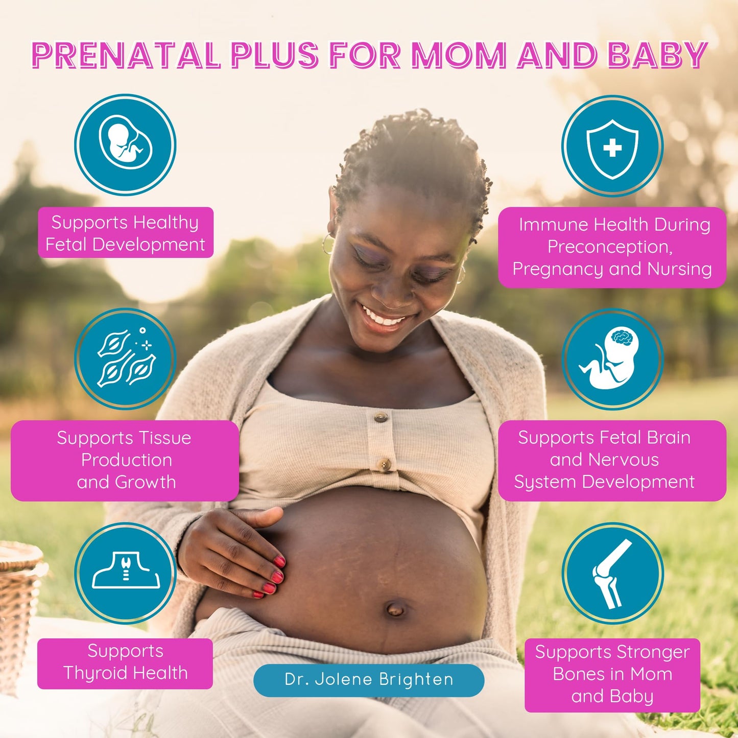 Dr. Brighten Prenatal Plus and Omega Plus Bundle for Pregnant or Nursing Mothers, Non-GMO, No Gluten