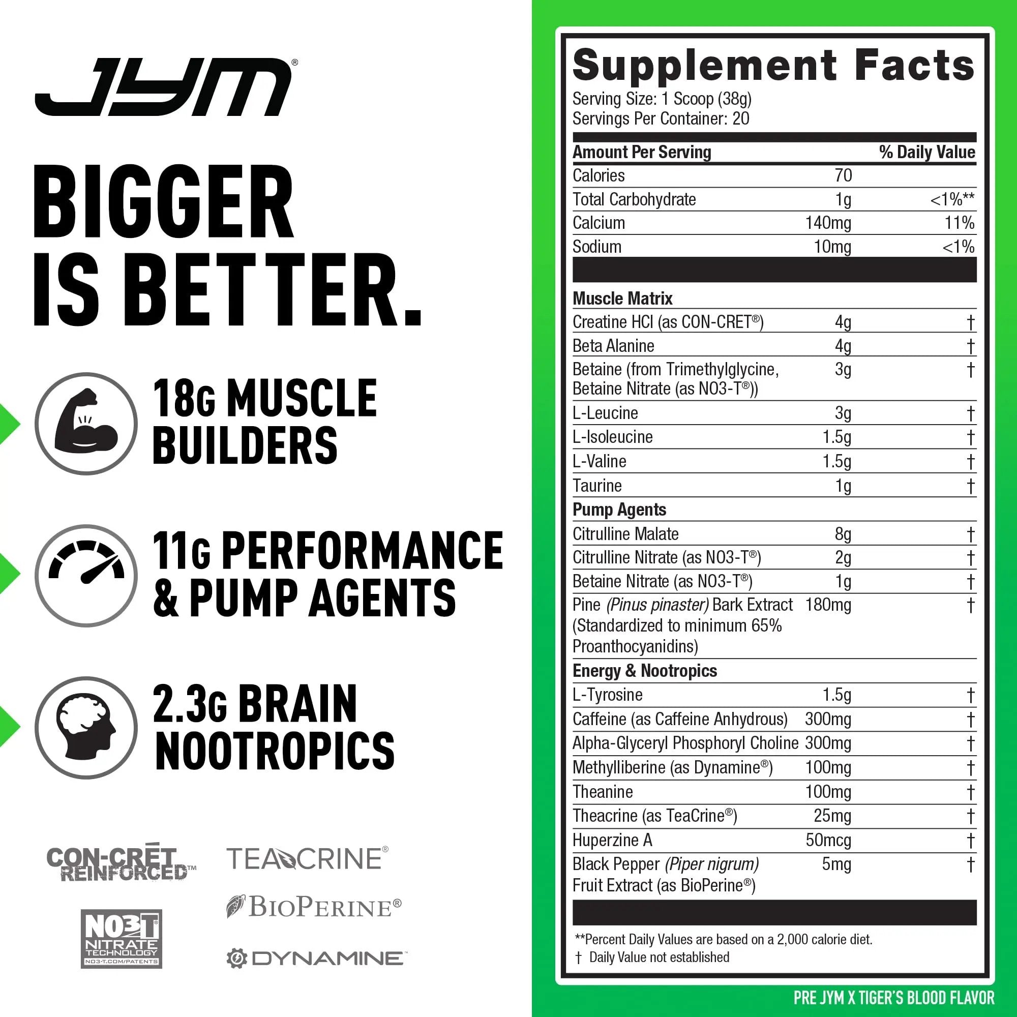 PRE JYM X - Tiger's Blood JYM Supplement Science