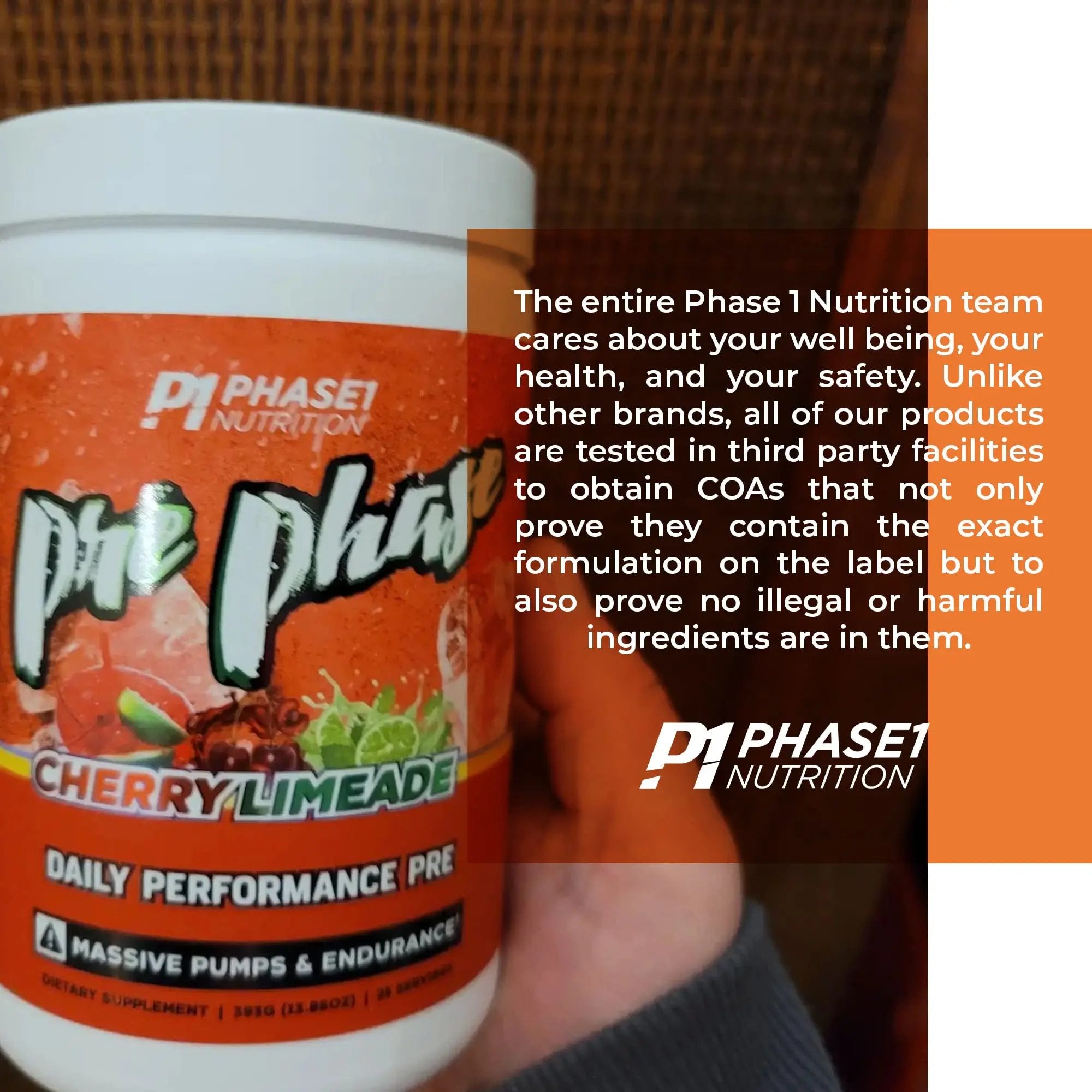 Pre Phase Daily Driver Preworkout - Phase 1 Nutrition (Cherry Limeade, 25 Servings)