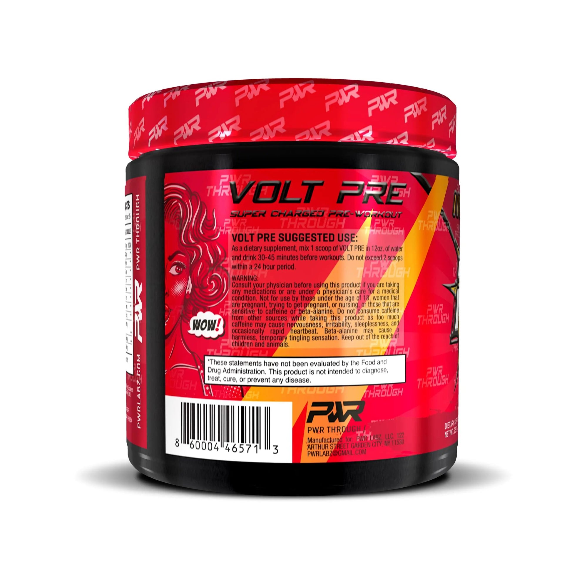 PWR Labz Pre Workout - Pump · Focus · Energy · L-Citrulline, L-Tyrosine, Agmatine, Alpha GPC (Tropic Thunder)