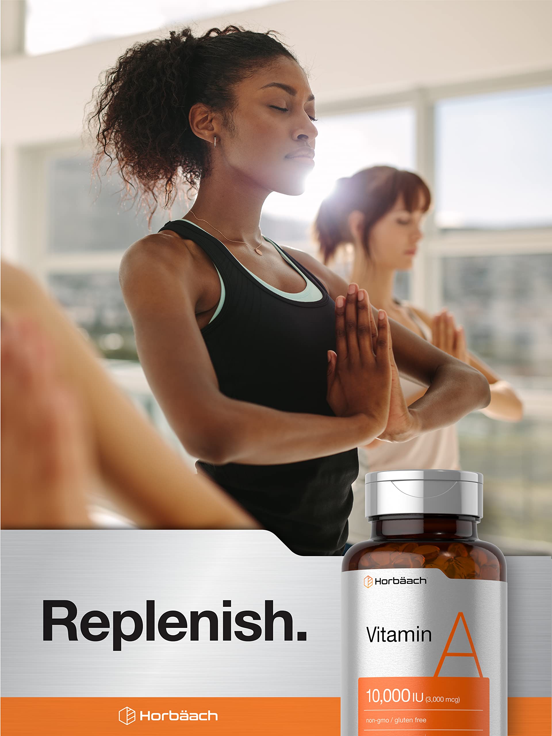 Vitamin A 10000 IU Softgels | 300 Count | Non-GMO, Gluten Free Supplement | by Horbaach Horbäach