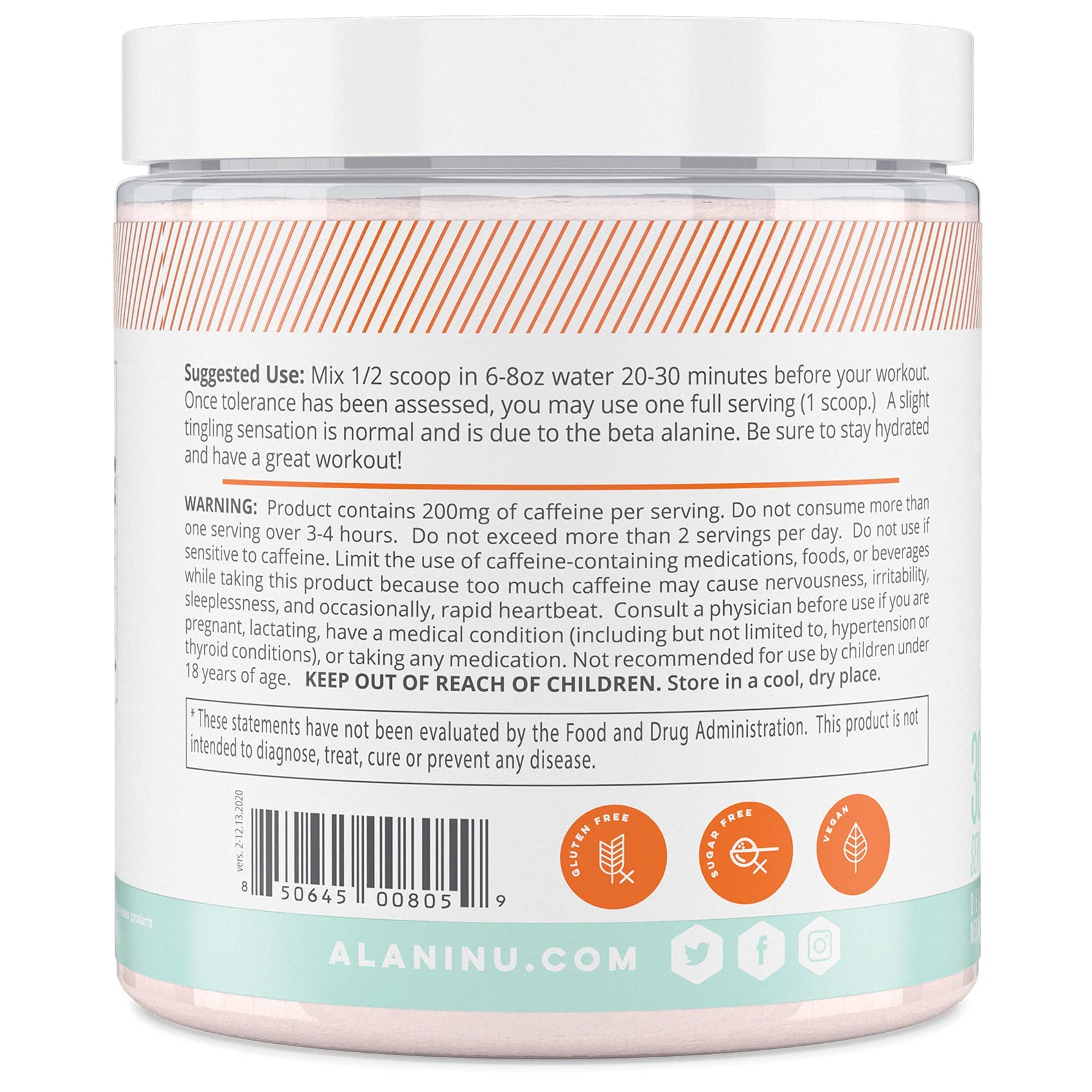 Alani Nu Pre Workout Powder | Amino Energy Boost | Endurance Supple