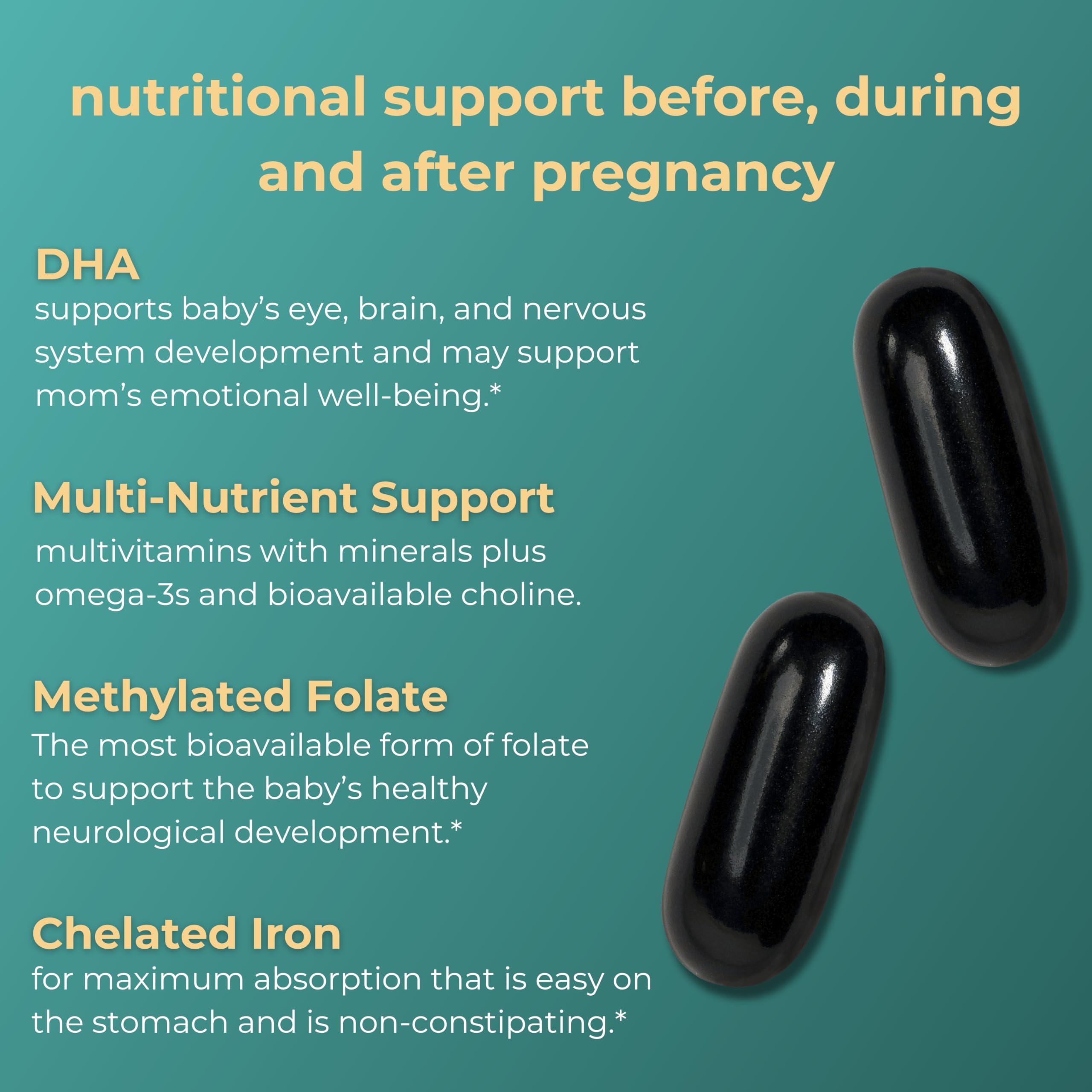 Iwi Life Prenatal Multivitamin, 60 Softgels (30 Servings), Vegan, Plant-Based Algae Omega 3