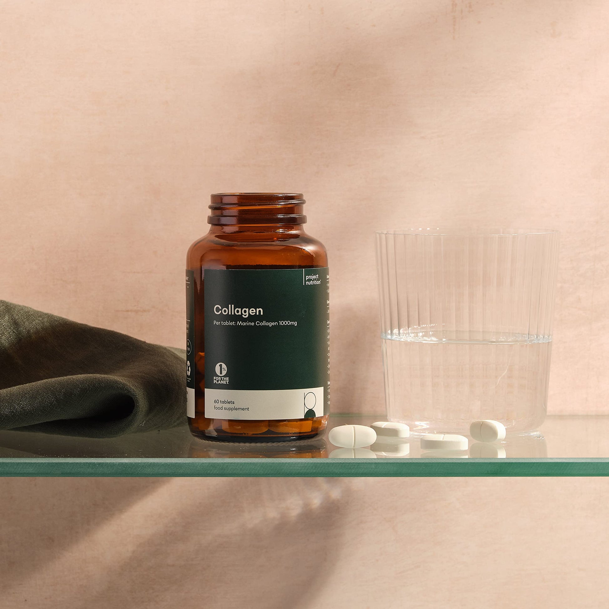 Pure Collagen Tablets - High Strength 1000mg Peptan Marine Collagen Supplements - Collagen Powder Project Nutrition