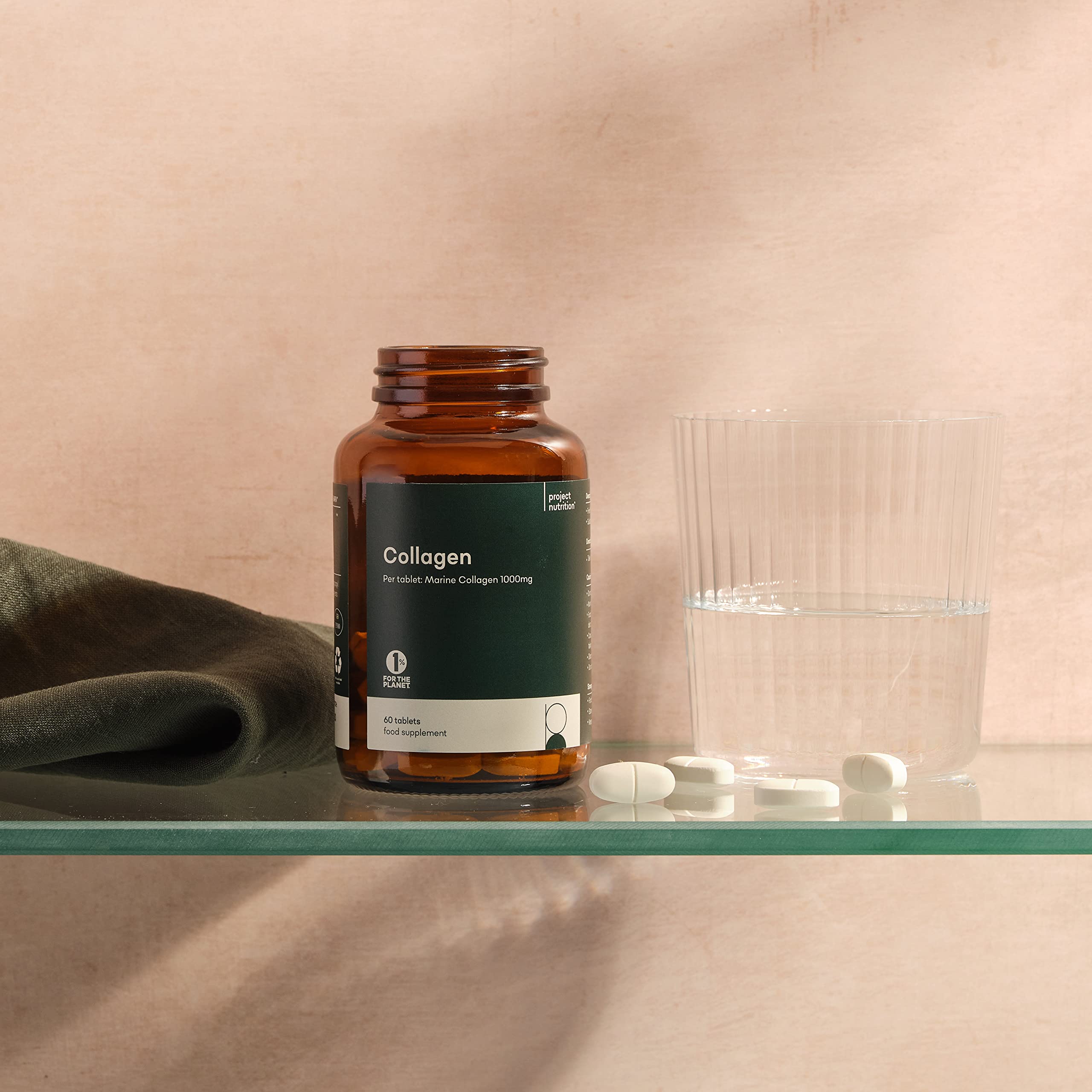 Pure Collagen Tablets - High Strength 1000mg Peptan Marine Collagen Supplements - Collagen Powder Project Nutrition