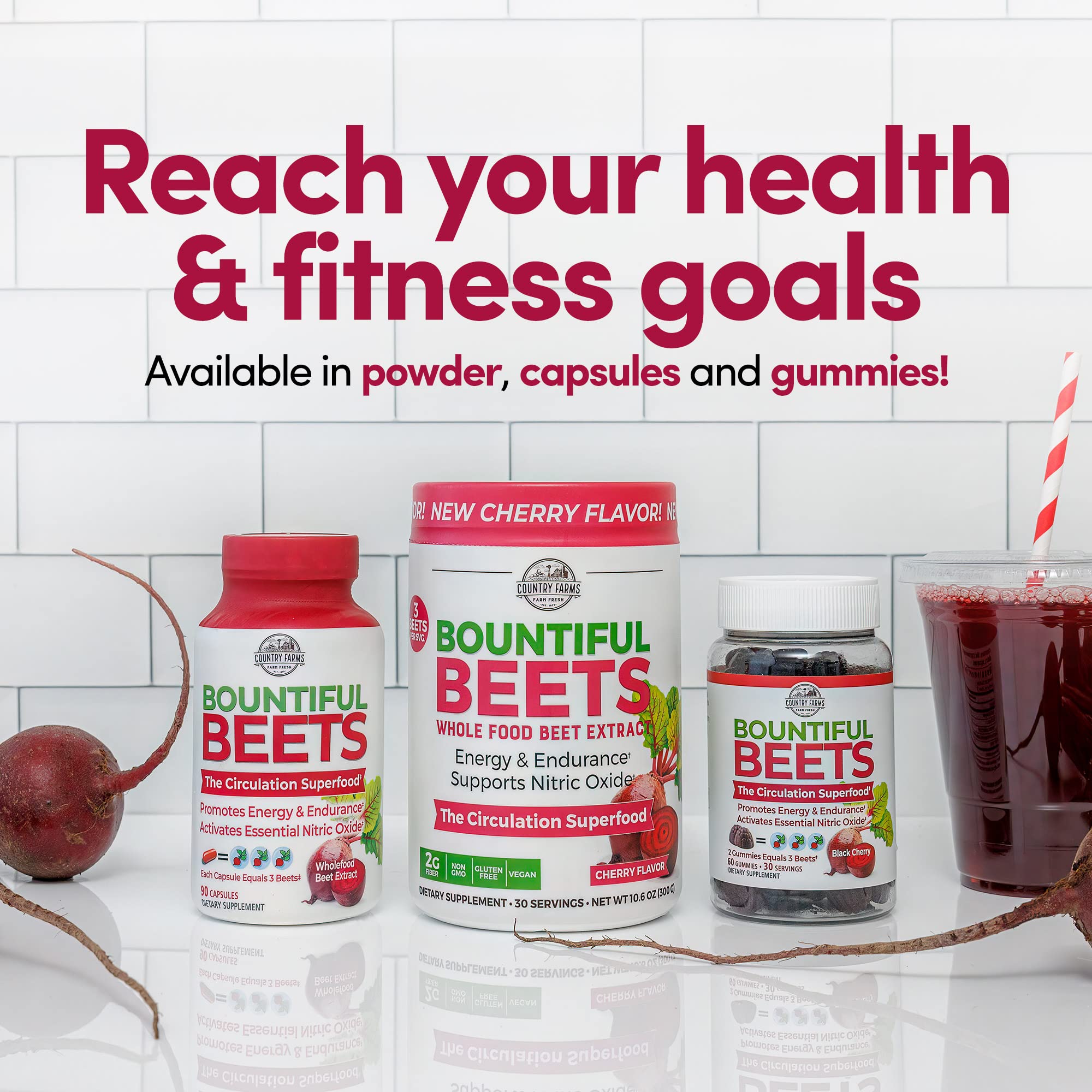COUNTRY FARMS Bountiful Beets, Wholefood Beet Extract Superfood, Helps Support Healthy COUNTRY FARMS