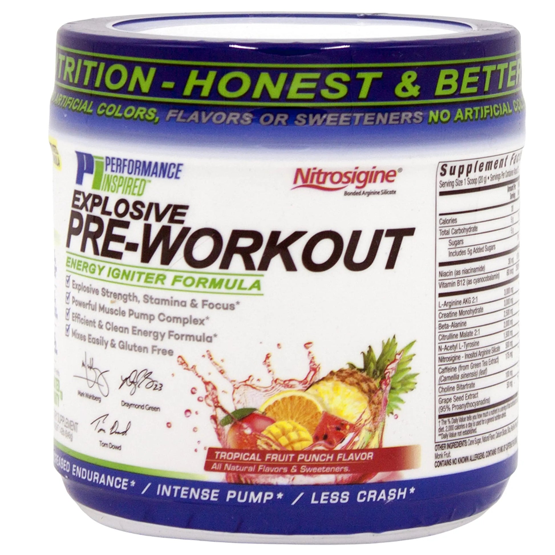 Performance Inspired Nutrition PreWorkout Powder - All Natural - G-Free & Vegan Formula PERFORMANCE INSPIRED