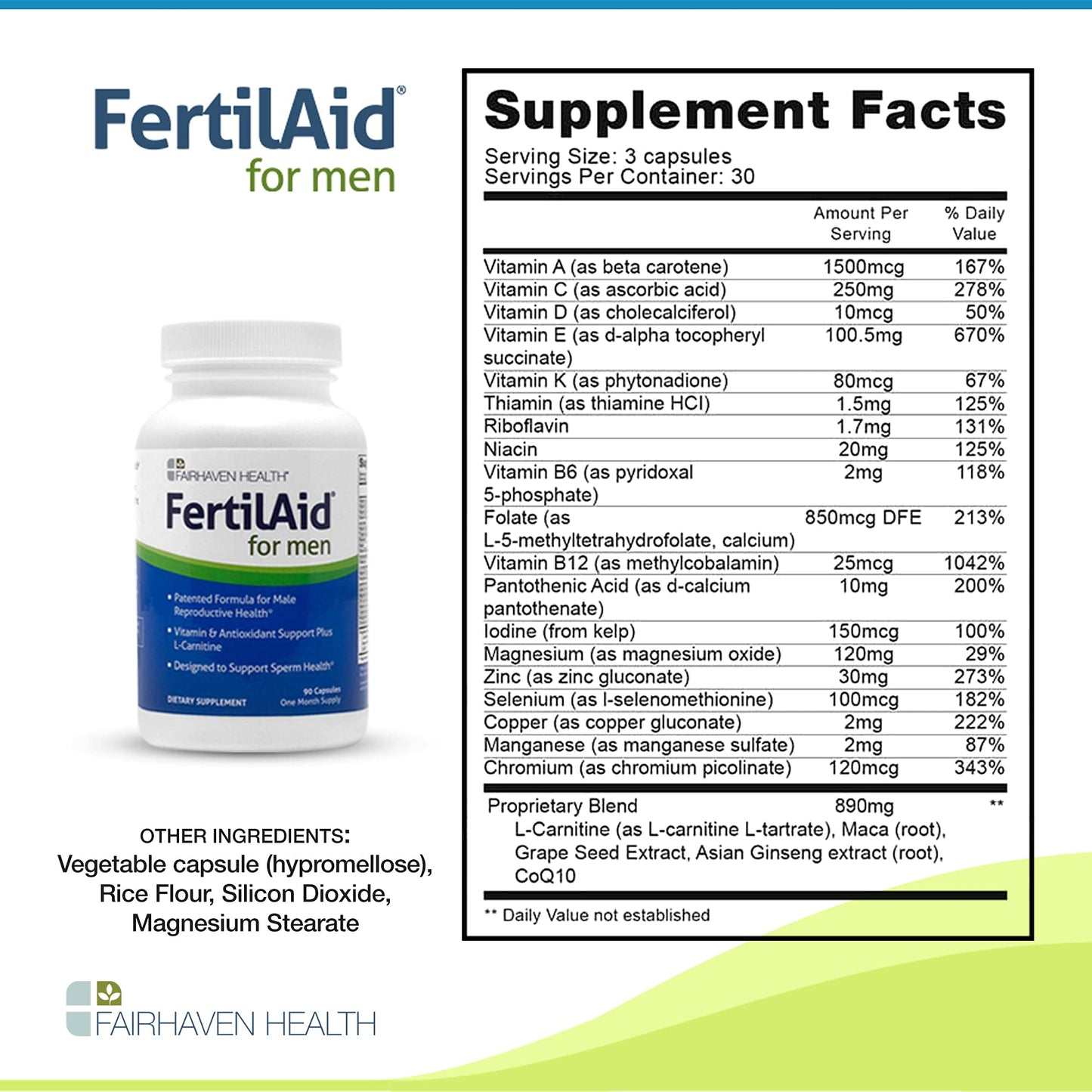 Fertilaid for Men and Women Combo, Male and Female Fertility Supplements, Vitamins