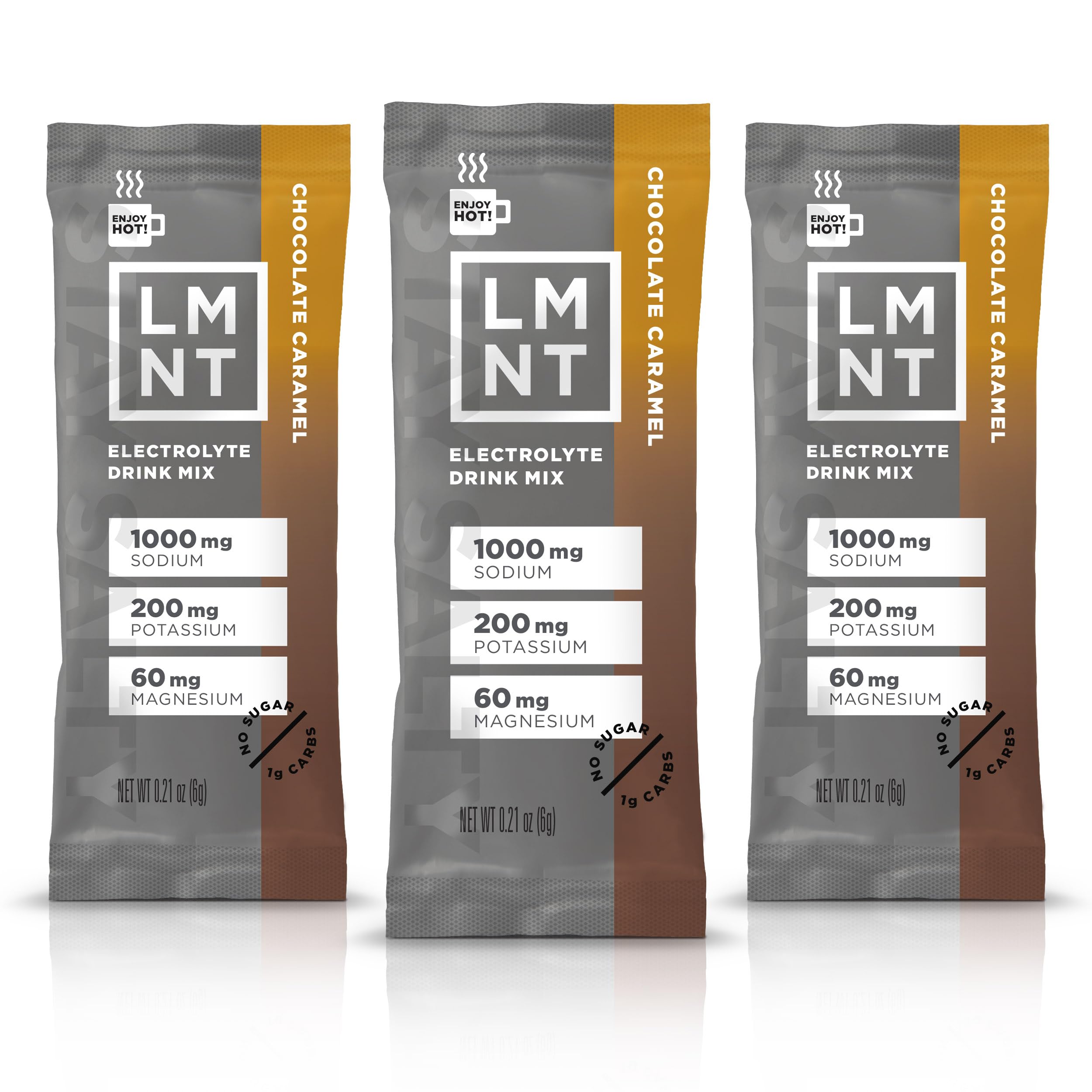 LMNT Hot Chocolate and Coffee Mixer - Chocolate Caramel Salt Electrolytes | No Sugar