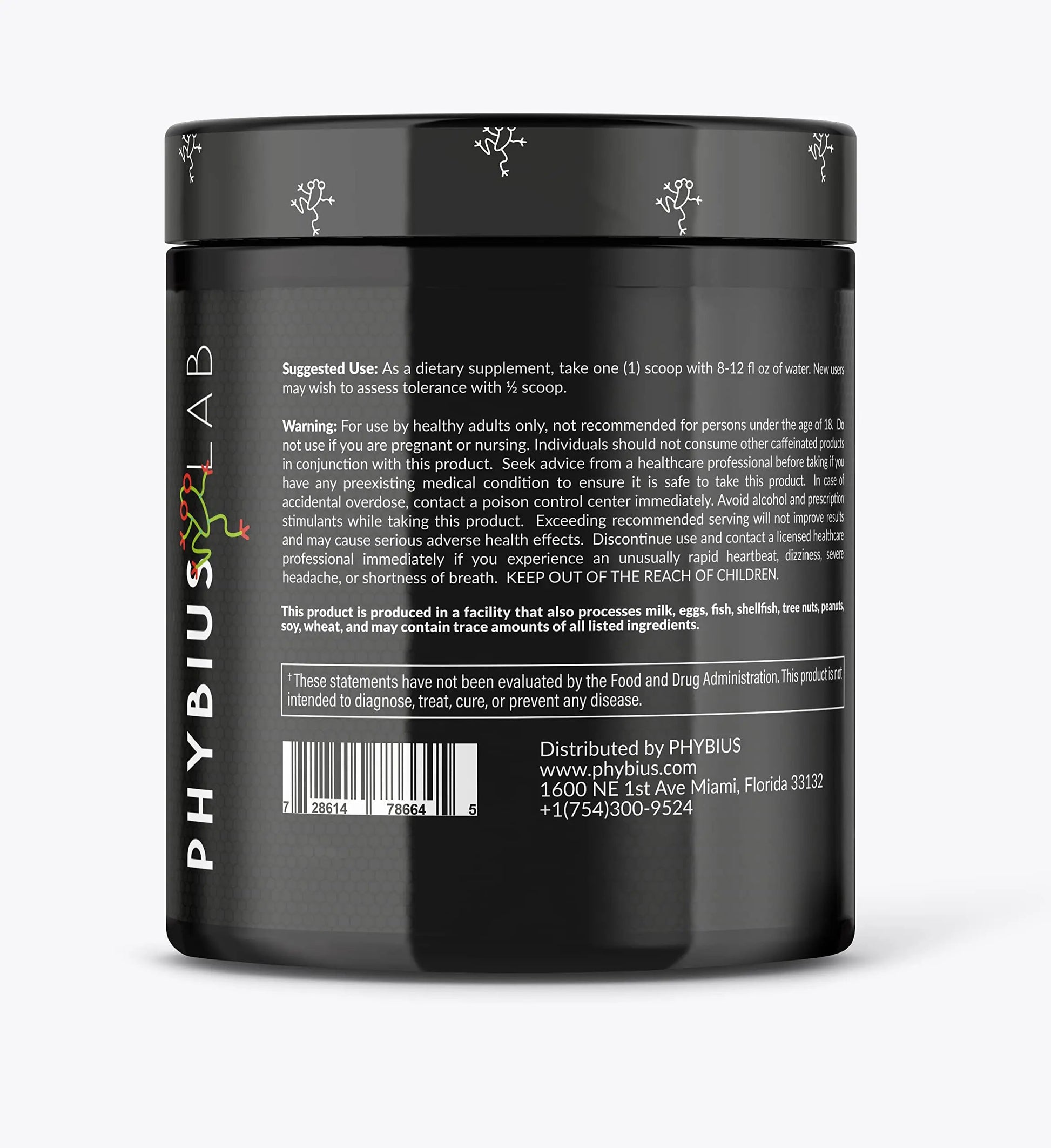 PHYBIUS Lab AM Pre-Workout (Sour Watermelon) Focus, Strength, Powder, 30 Servings