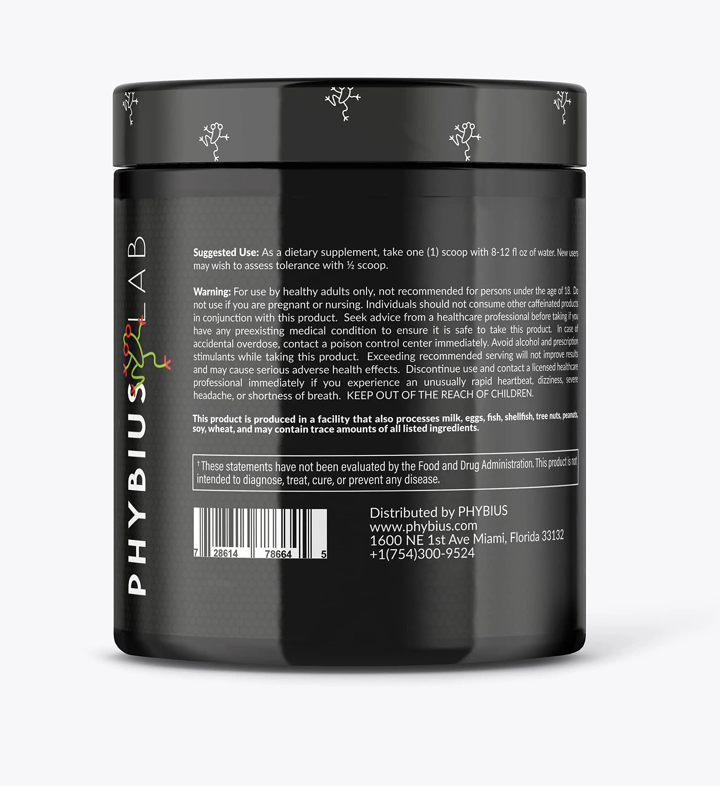 PHYBIUS Lab AM Pre-Workout (Sour Watermelon) Focus, Strength, Powder, 30 Servings