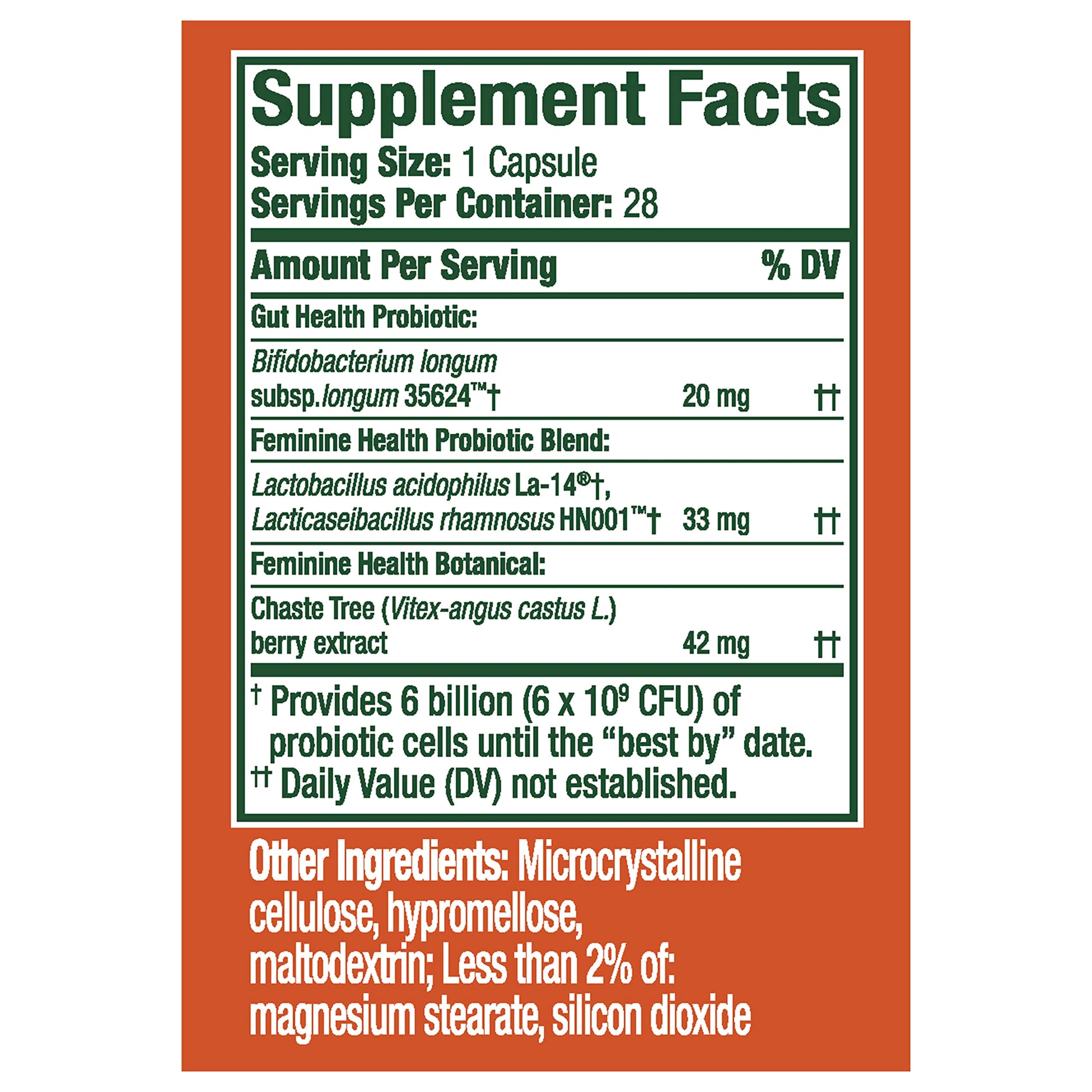 Align Probiotic, Women's Dual Action, Probiotics for Women, Multi-Strain Probiotic with Chaste Tree Align