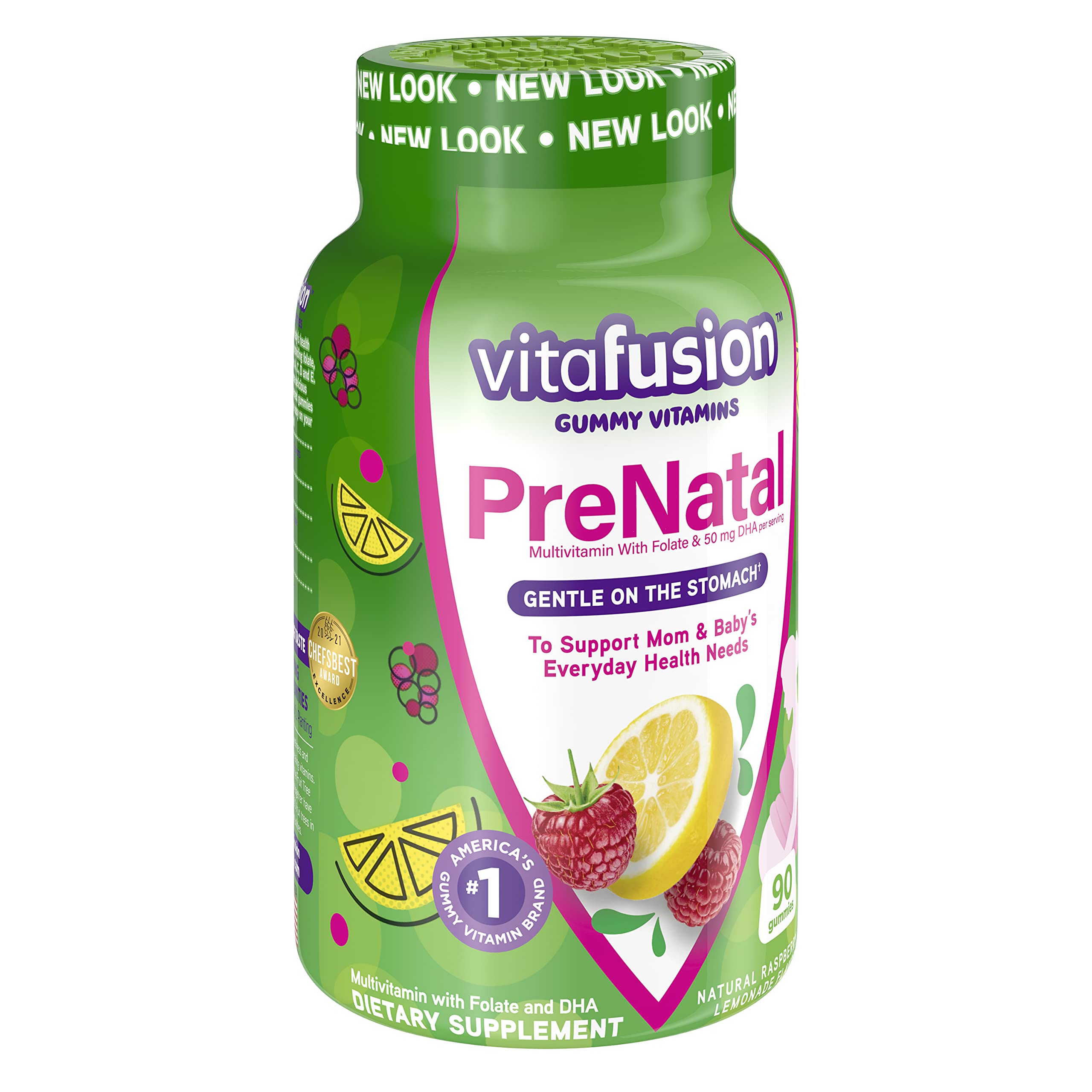 VitaFusion PreNatal Adult Vitamins, Natural Lemon, Raspberry & Lemonade Flavors