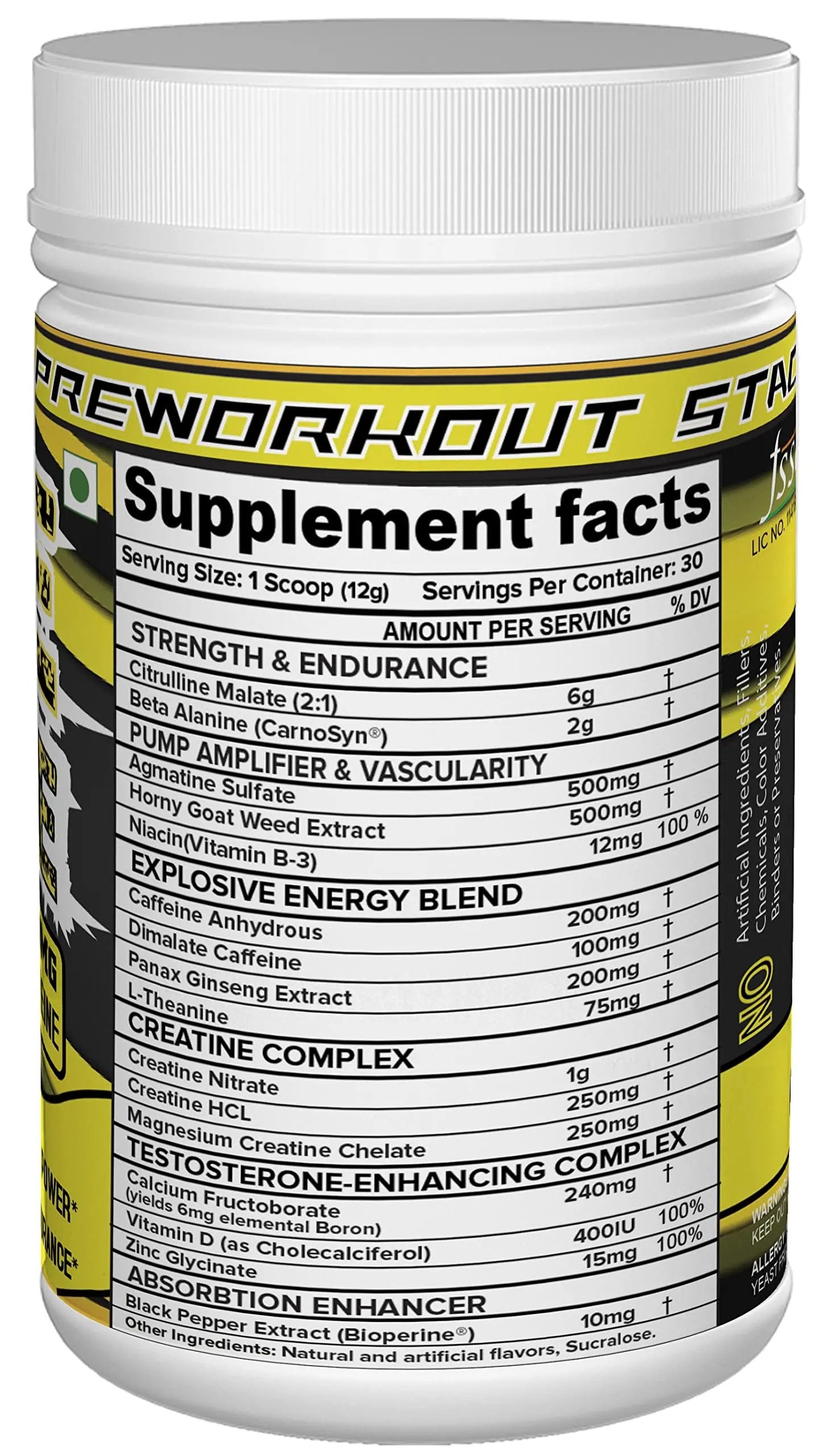 NutriJa Pre Xtreme - Pre Workout Supplement - 30 Servings (Tangy Orange)