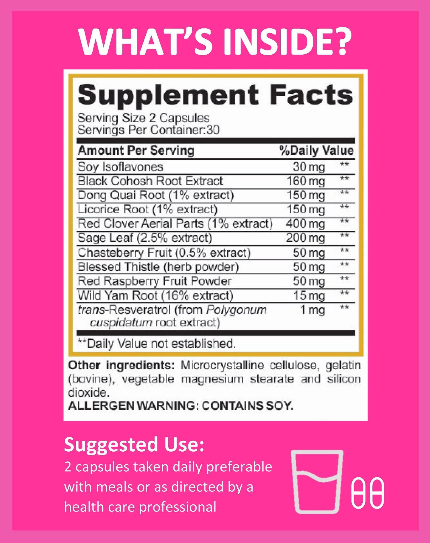 Potent Garden Menopause Relief Supplement with Black Cohosh, Soy Isoflavones, and Don Quai Potent Garden