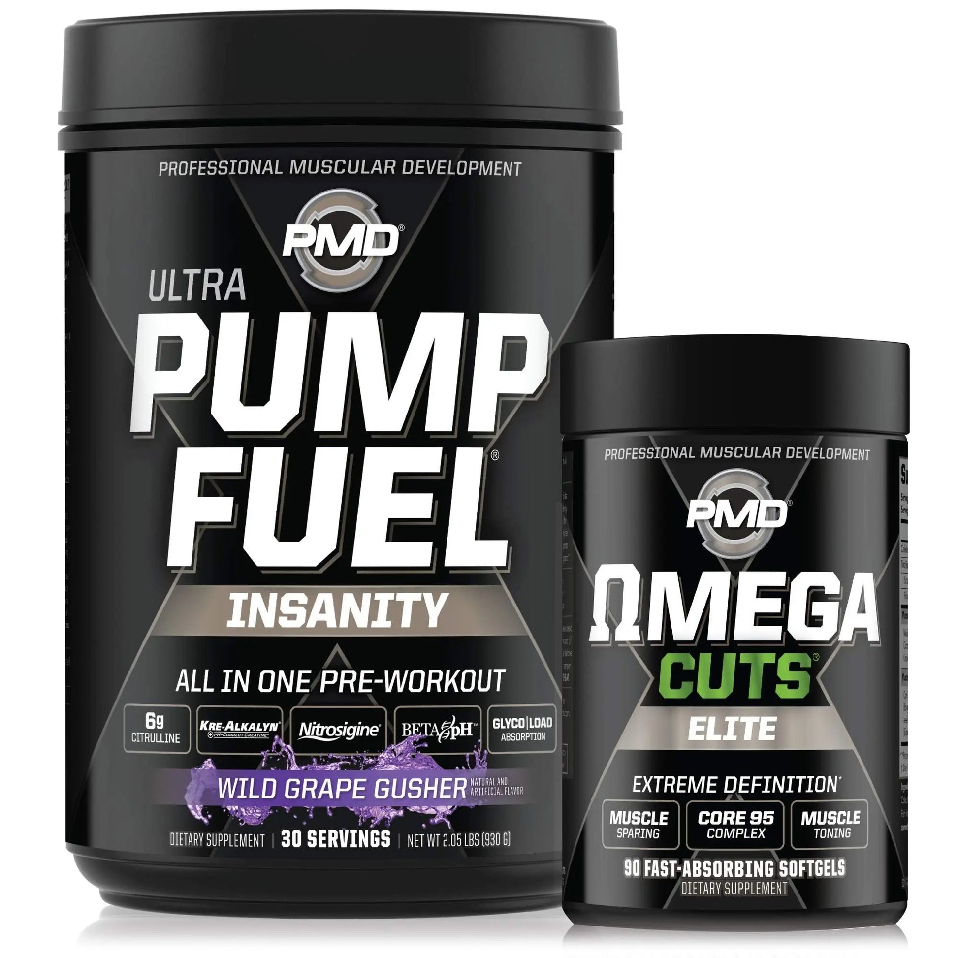 PMD Sports Ultra Pump Fuel Insanity - Pre Workout - Grape Gusher (30 Servings)