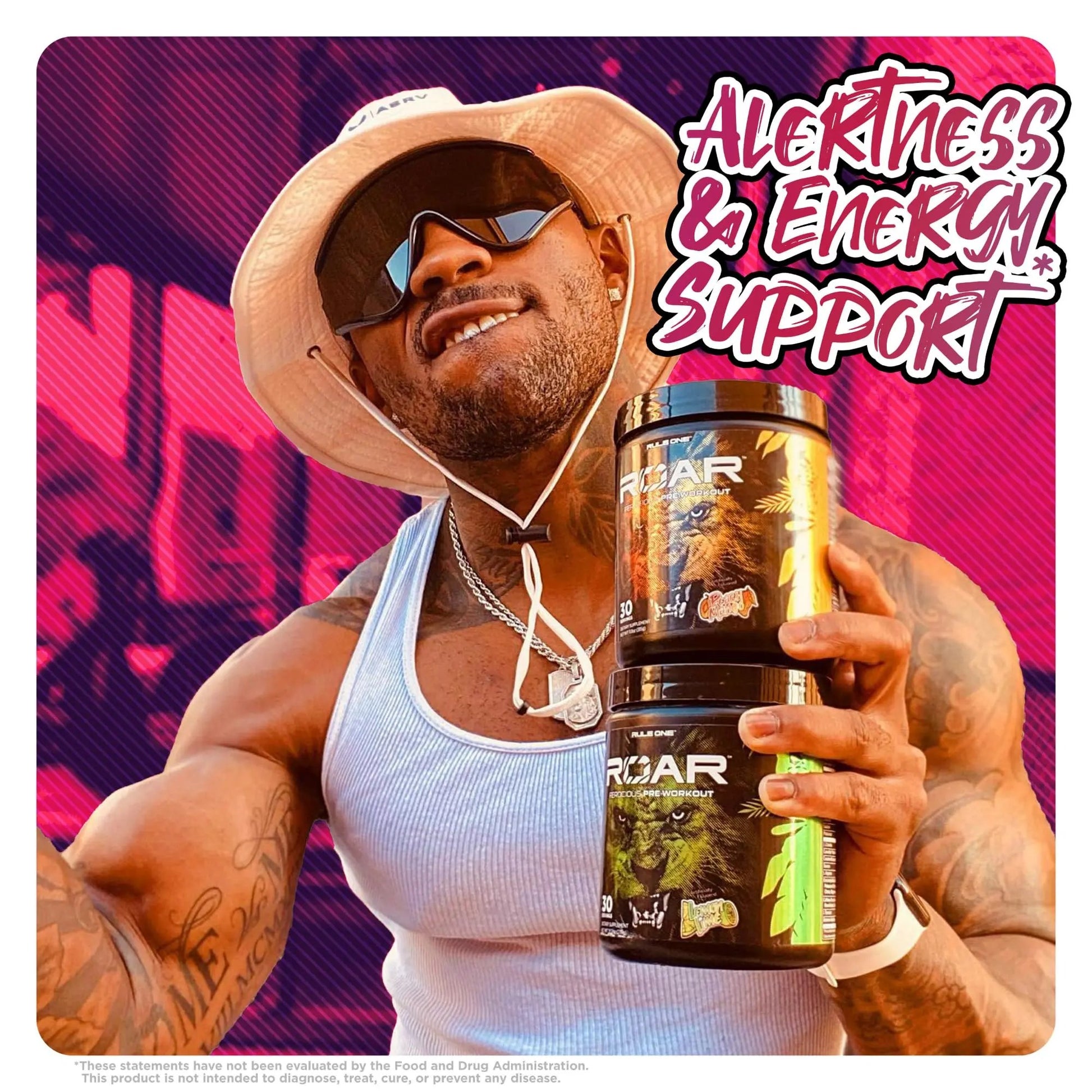 Rule 1 R1 Roar, Wild Grape - 10.05 oz - Pre-Workout Powder - with Creatine, Beta-Alanine, Citrulline, Electrolytes & Caffeine - 30 Servings