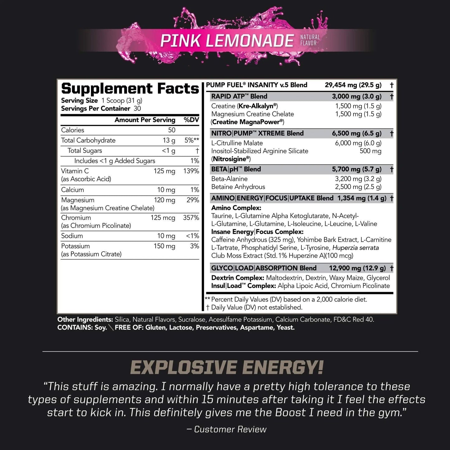 PMD Sports Ultra Pump Fuel Insanity - Pre Workout – Pink Lemonade (30 Servings) Sports Omega Cuts Elite Thermogenic Fat Burner (90 Softgels)