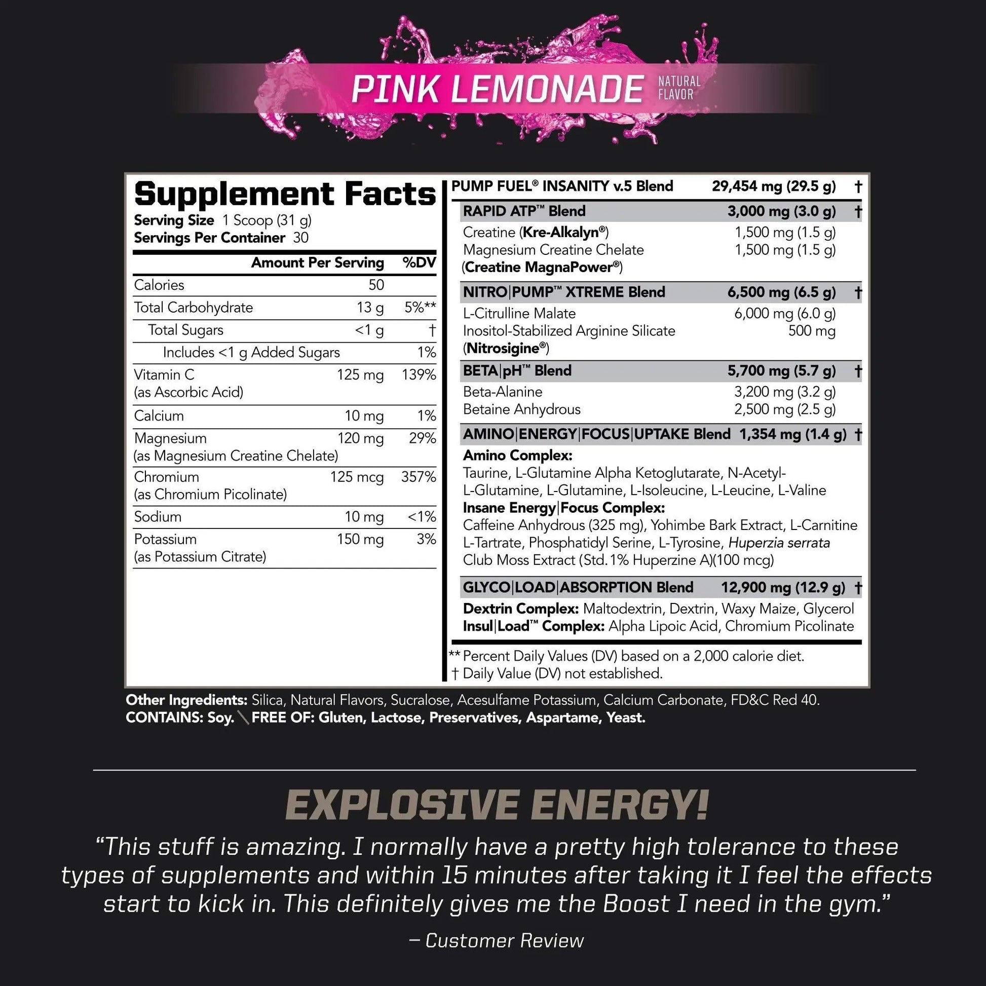 PMD Sports Ultra Pump Fuel Insanity - Pre Workout – Pink Lemonade (30 Servings) Sports Omega Cuts Elite Thermogenic Fat Burner (90 Softgels)