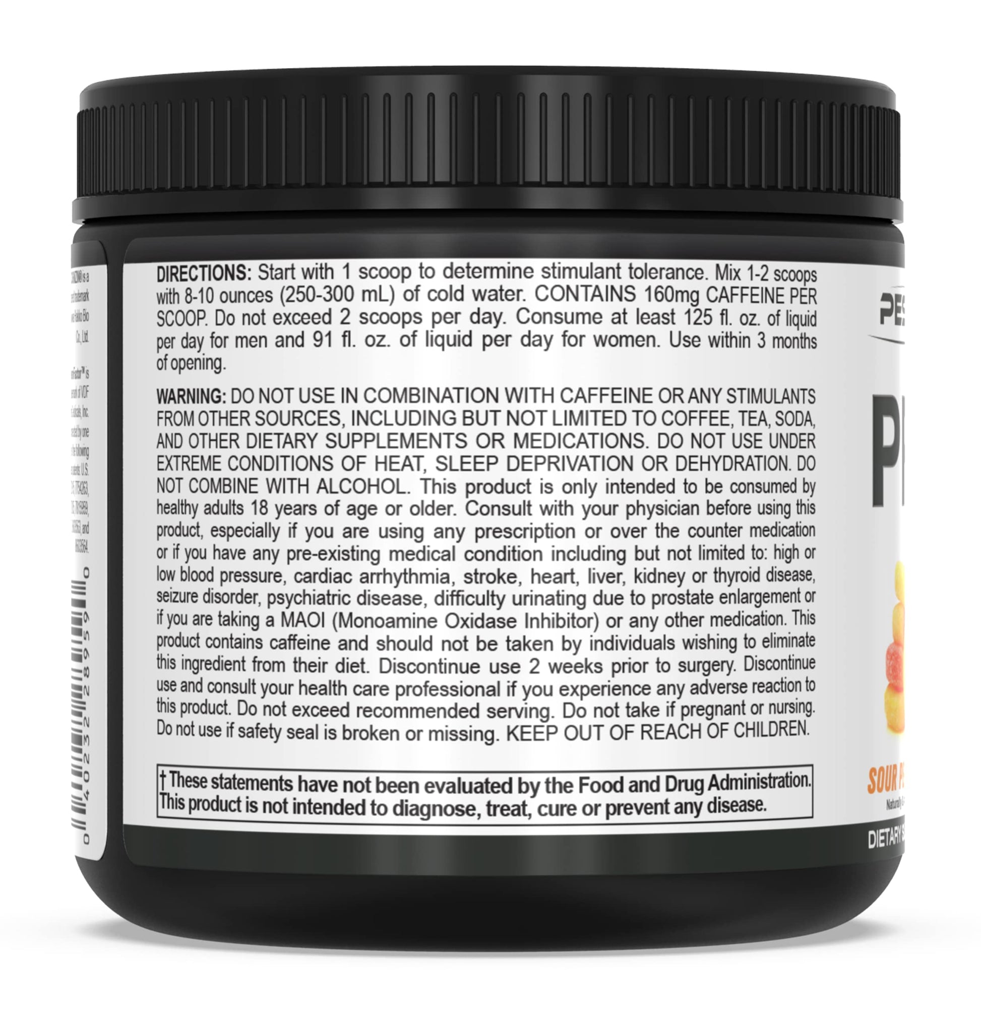PEScience Prolific Pre Workout Powder, Sour Peach Candy, 40 Scoop, Energy Supplement PEScience