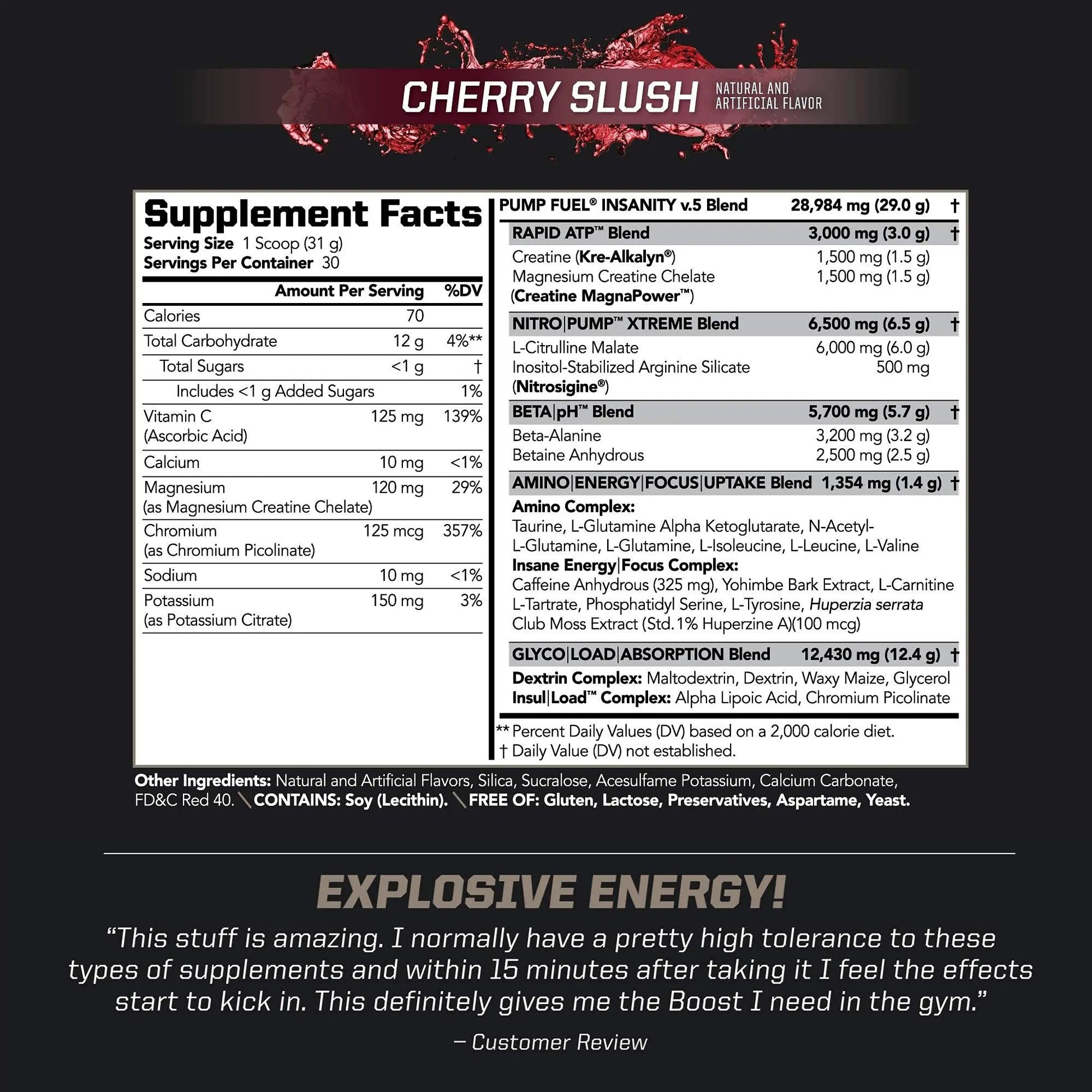 PMD Sports Ultra Pump Fuel Insanity - Pre Workout – Cherry Slush (30 Servings) Sports Omega Cuts Elite Thermogenic Fat Burner (90 Softgels)