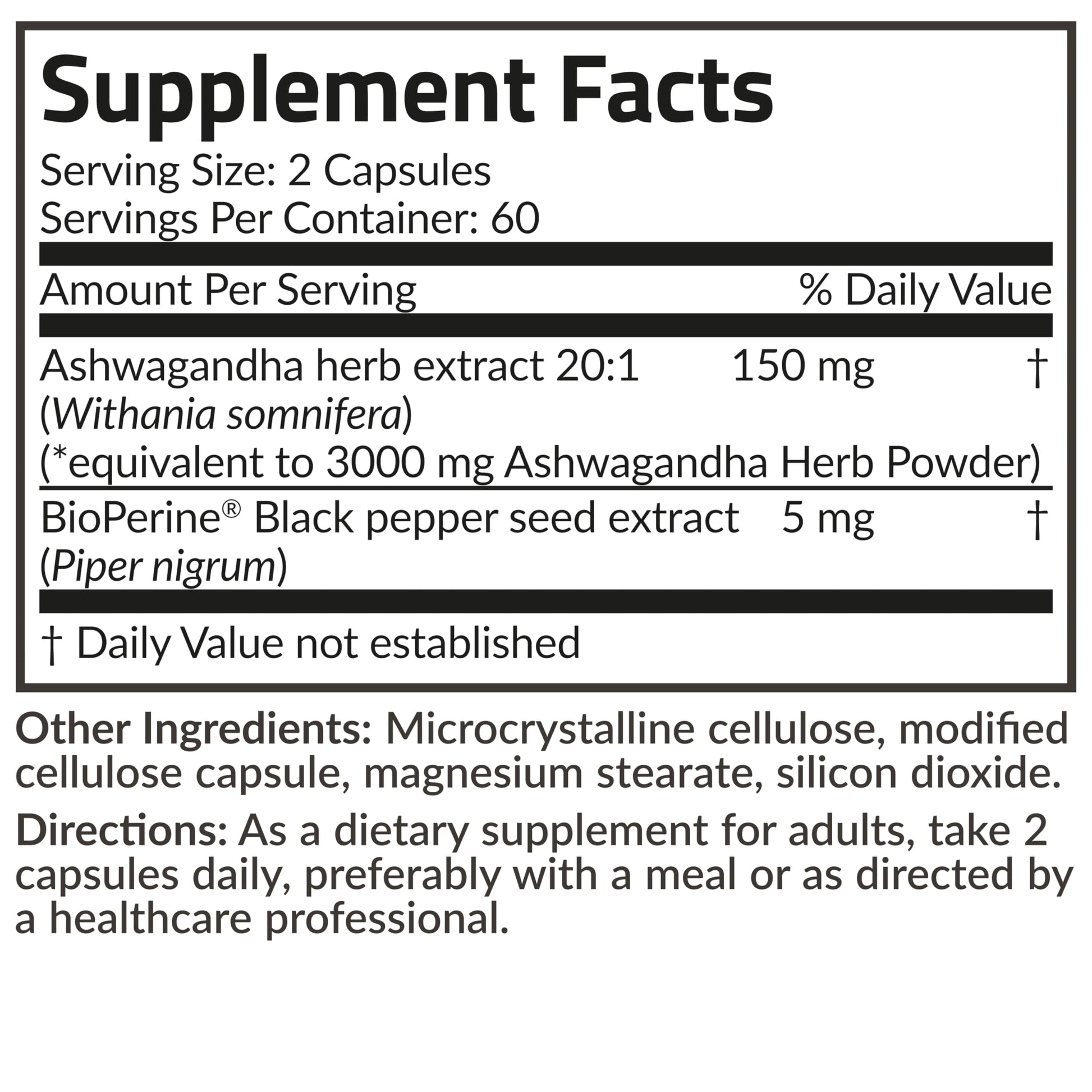 Futurebiotics Ashwagandha Extra Strength Stress & Mood Support with BioPerine Futurebiotics