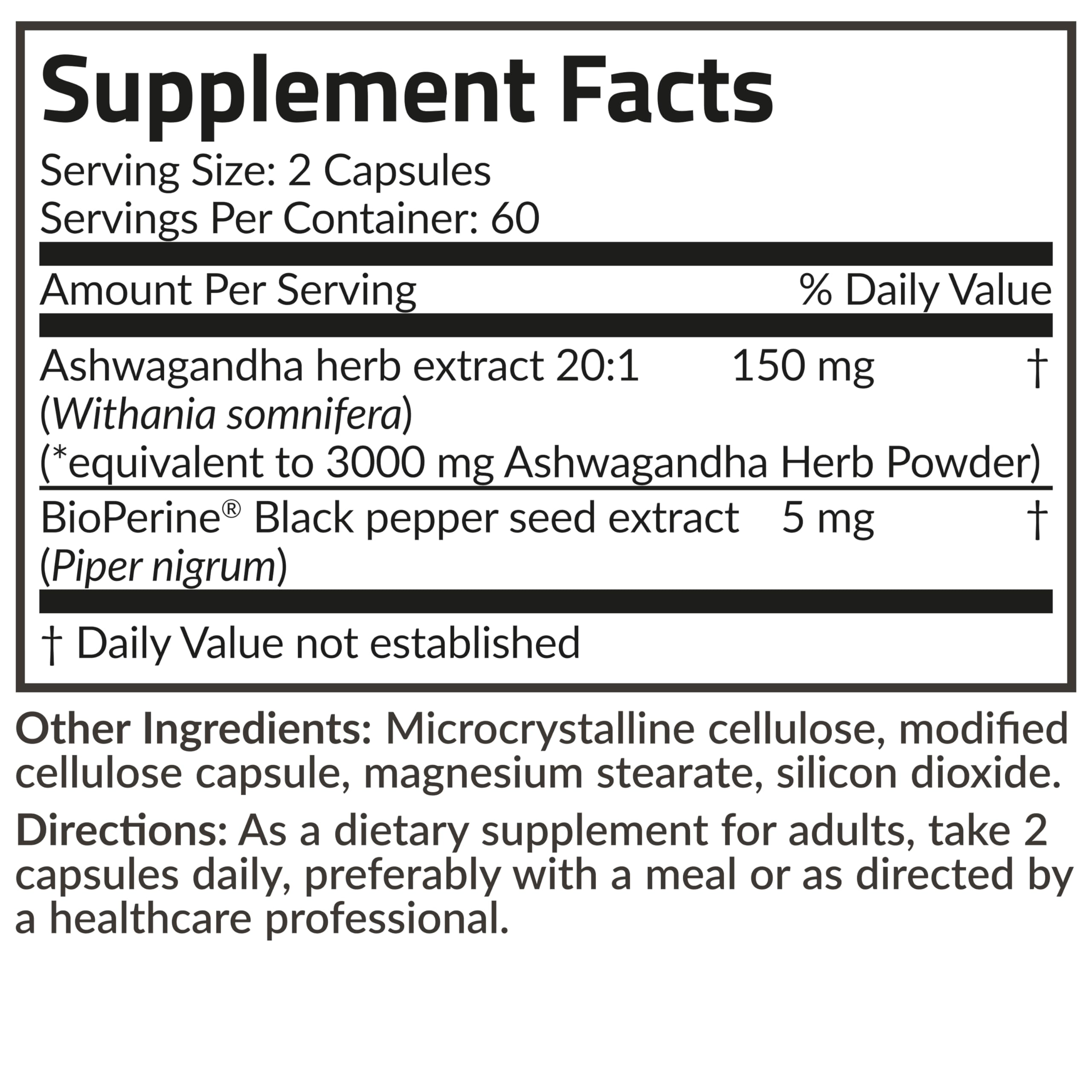 Futurebiotics Ashwagandha Extra Strength Stress & Mood Support with BioPerine Futurebiotics
