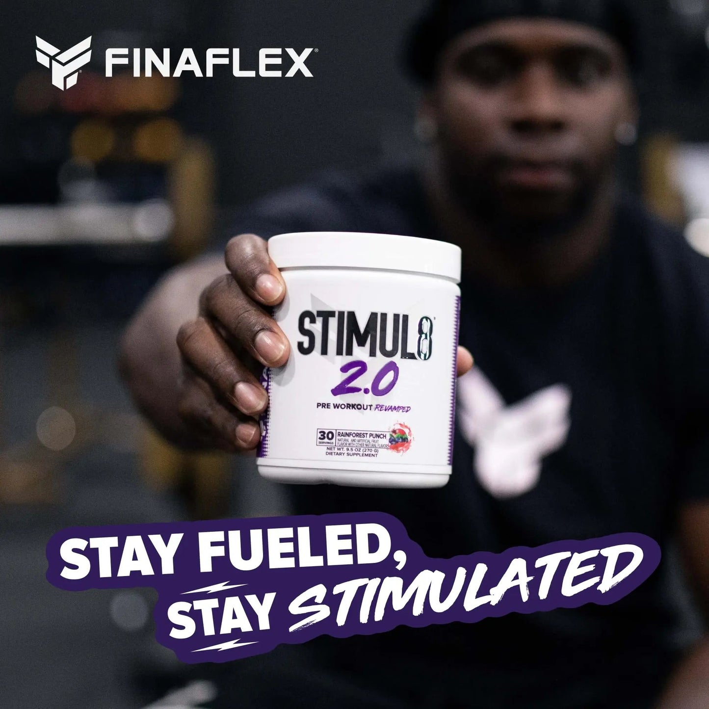 FINAFLEX STIMUL8 2.0 Pre Workout, Granny Apple - Delivers Energy, Focus & Strength - with Beta-Alanine, Alpha GPC & Caffeine - 30 Servings