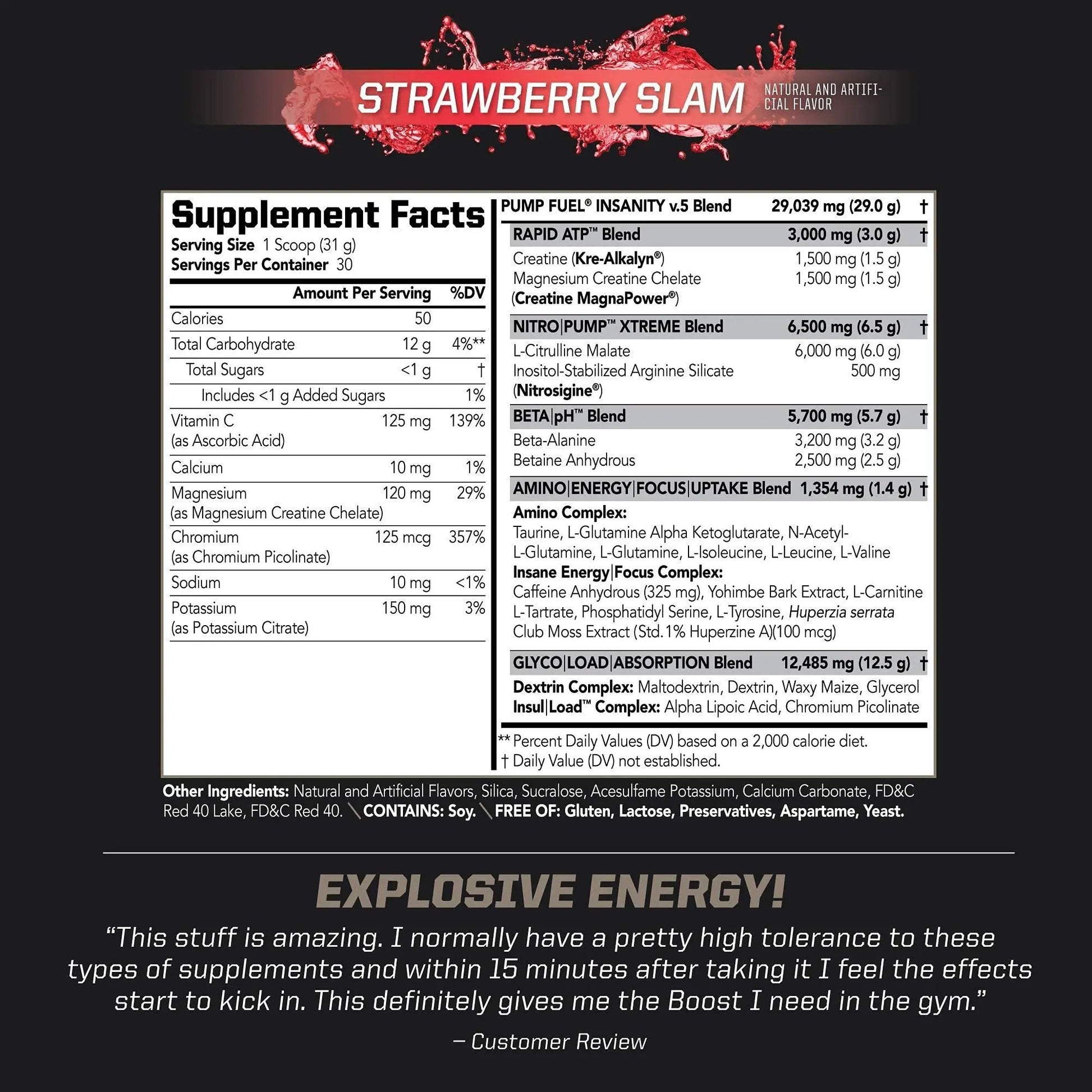 PMD Sports Ultra Pump Fuel Insanity - Pre Workout - Strawberry Slam (30 Servings) Sports Omega Cuts Elite Thermogenic Fat Burner (90 Softgels