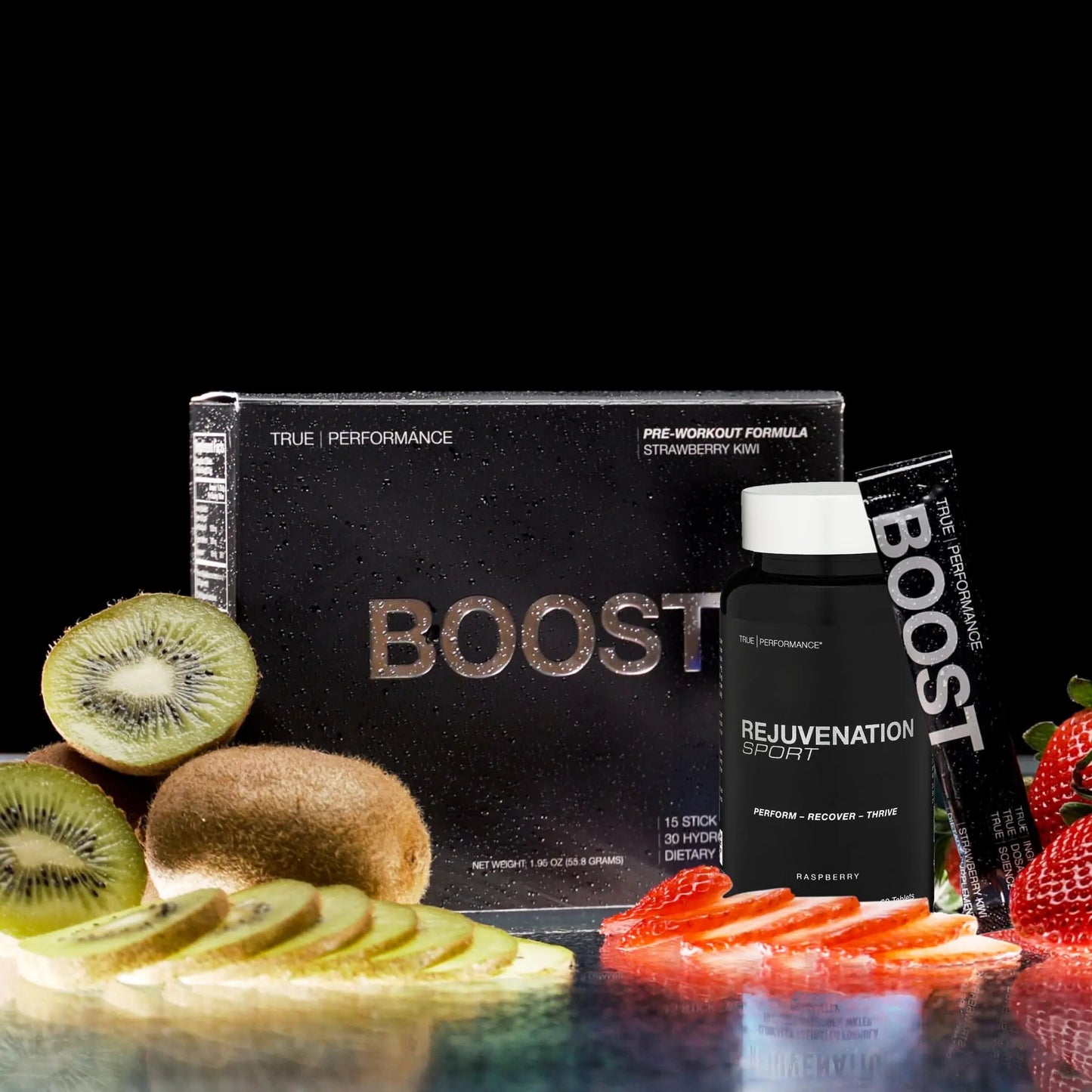 Pre Workout Mix & Nitric Oxide Booster, BOOST - Intense Performance, Energy, Endurance - Pre Workout Supplement with Caffeine, Hydrogen Tablets, Nitrosigine - 15 Servings