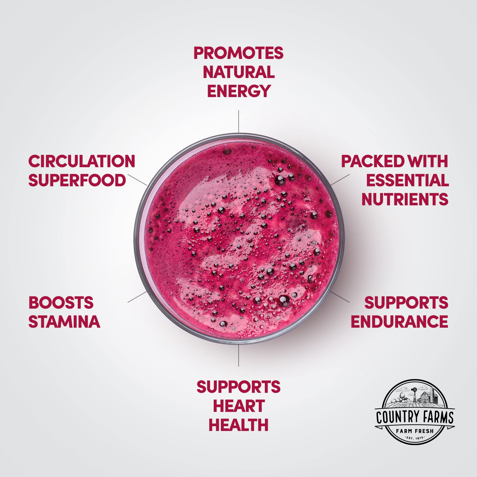 COUNTRY FARMS Bountiful Beets, Wholefood Beet Extract Superfood, Helps Support Healthy COUNTRY FARMS