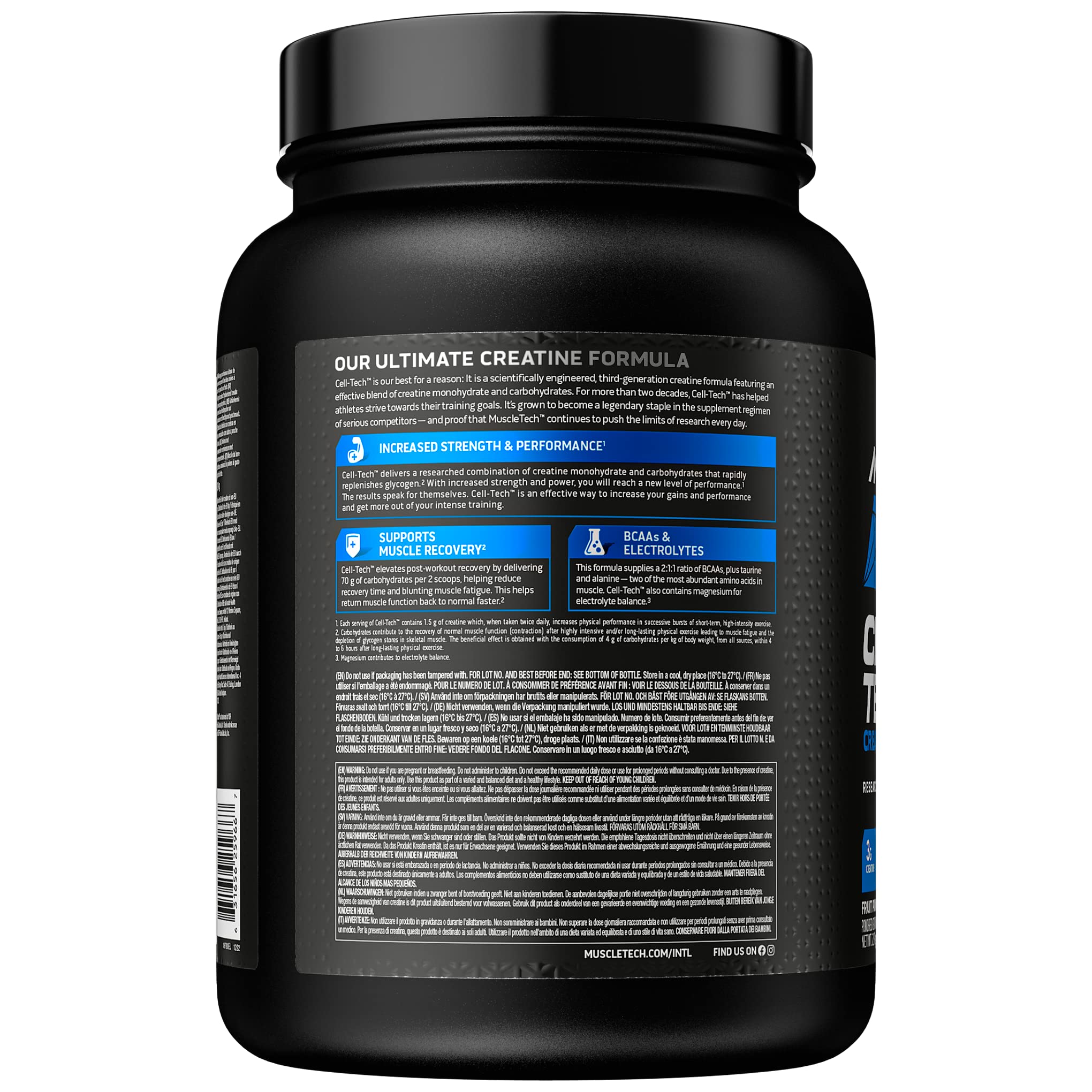 MuscleTech CellTech Creatine Monohydrate Powder, Post Workout Recovery Drink Muscletech