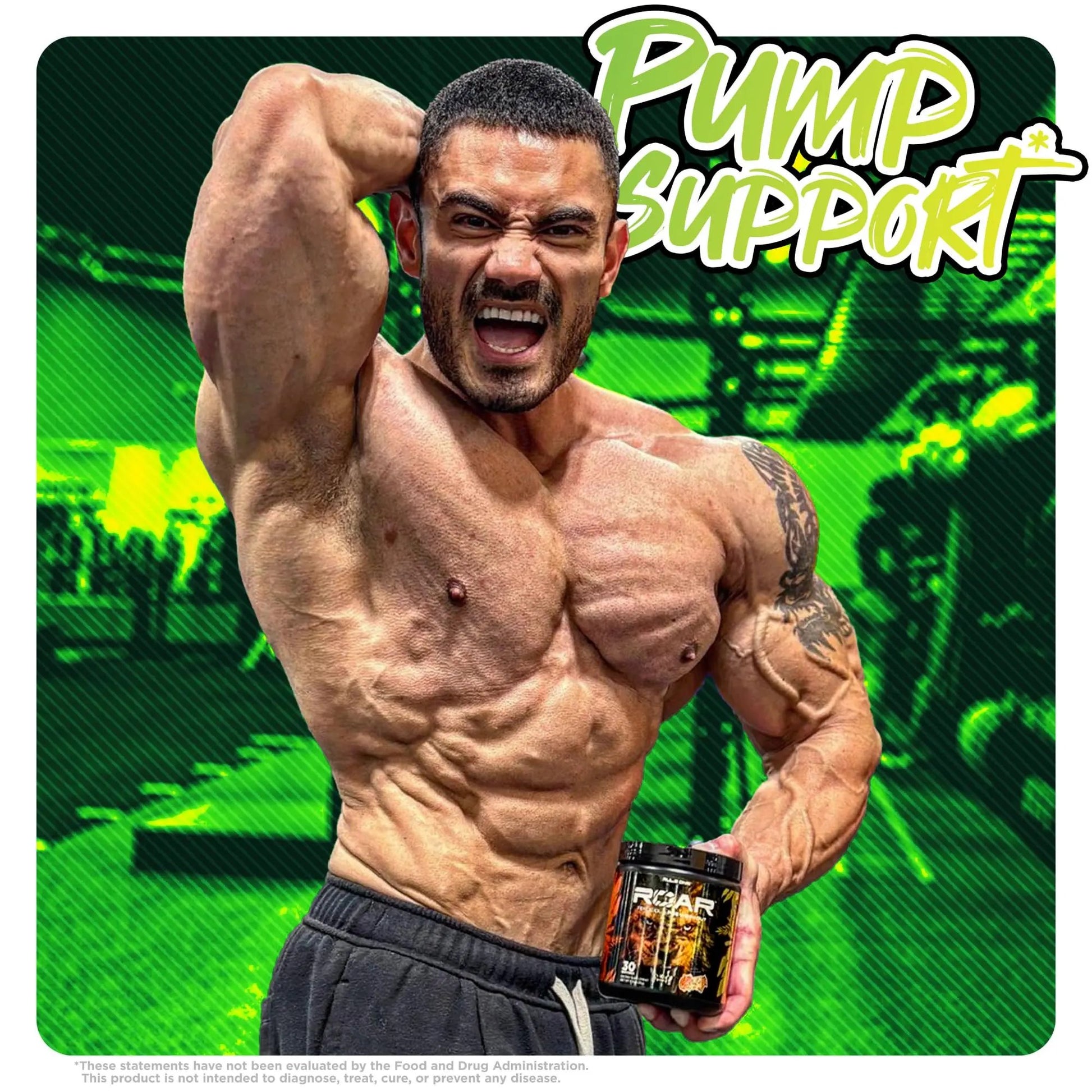 Rule 1 R1 Roar, Lemon Lime - 9.52 oz - Pre-Workout Powder - with Creatine, Beta-Alanine, Citrulline, Electrolytes & Caffeine - 30 Servings