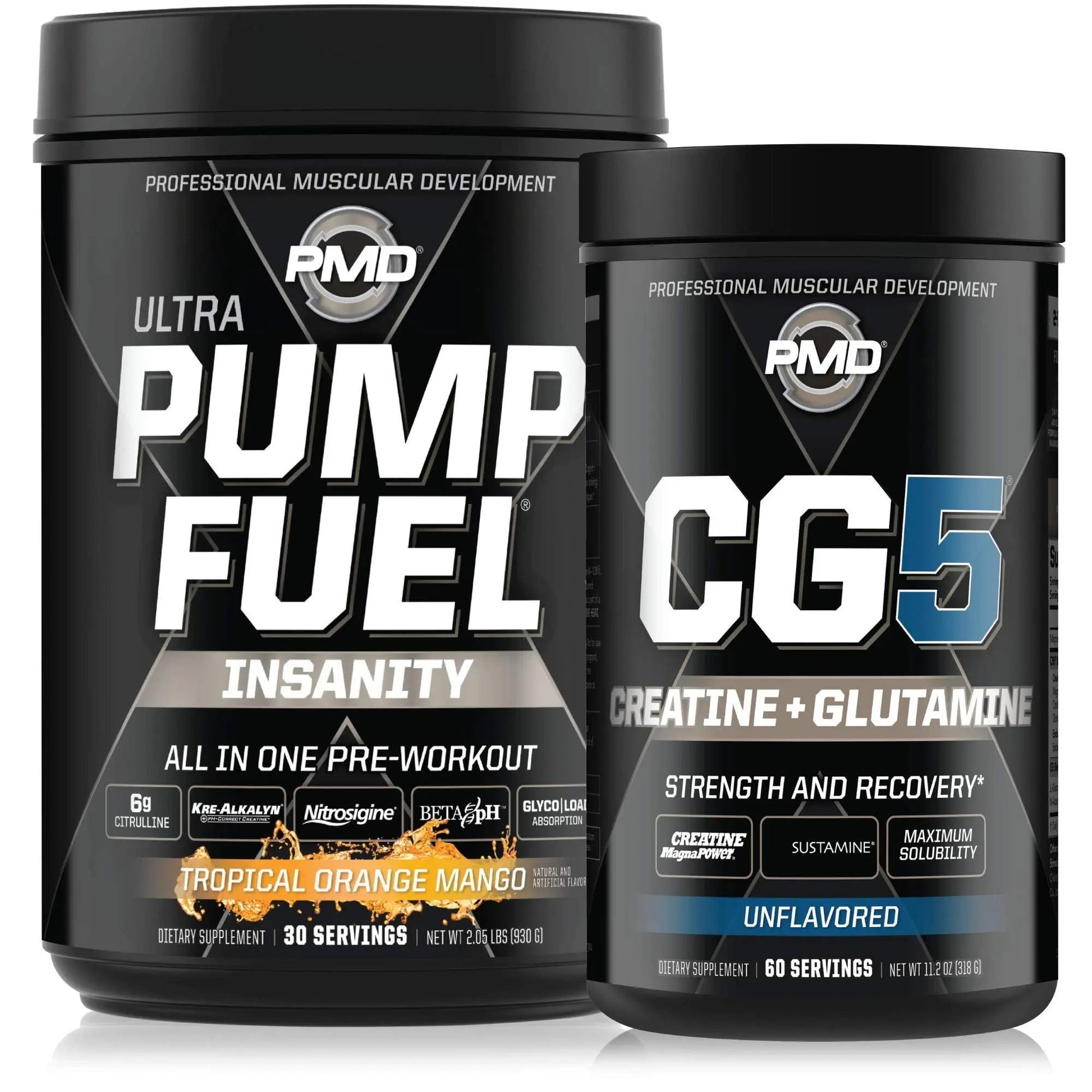 PMD Sports Ultra Pump Fuel Insanity - Pre Workout - Tropical Orange Mango (30 Servings)