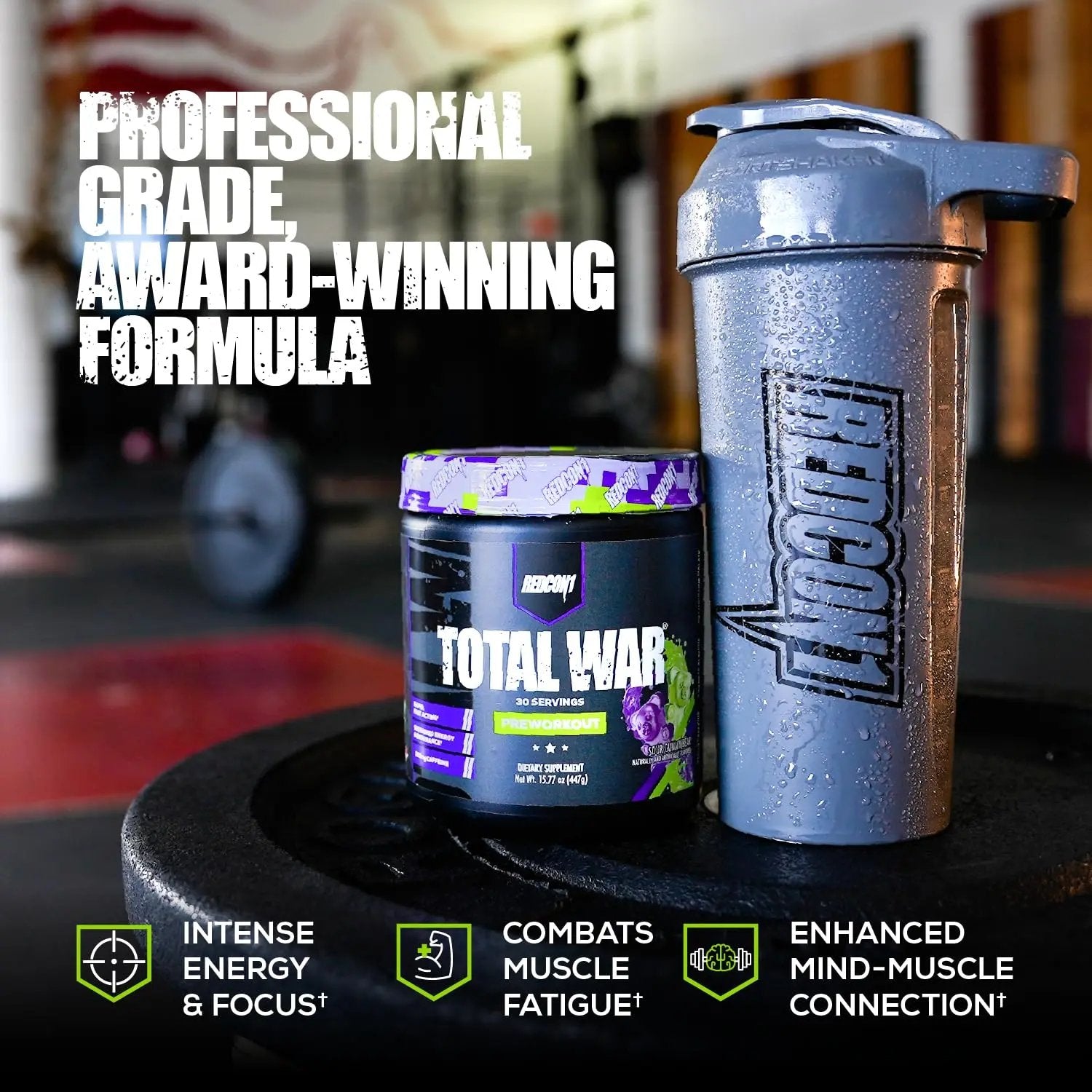 REDCON1 Total War Pre Workout - L Citrulline, Malic Acid, Green Tea Leaf Extract for Pump REDCON1
