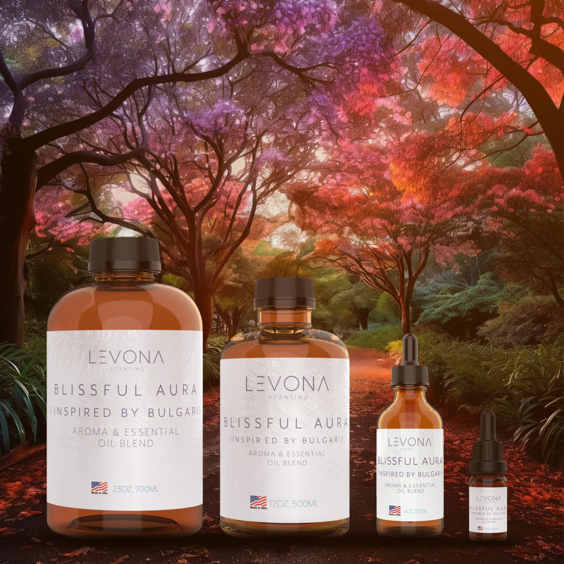 Levona Scent Essential Oils for Diffuser: Blissful Aura Inspired by Bulgari with Notes of Amber