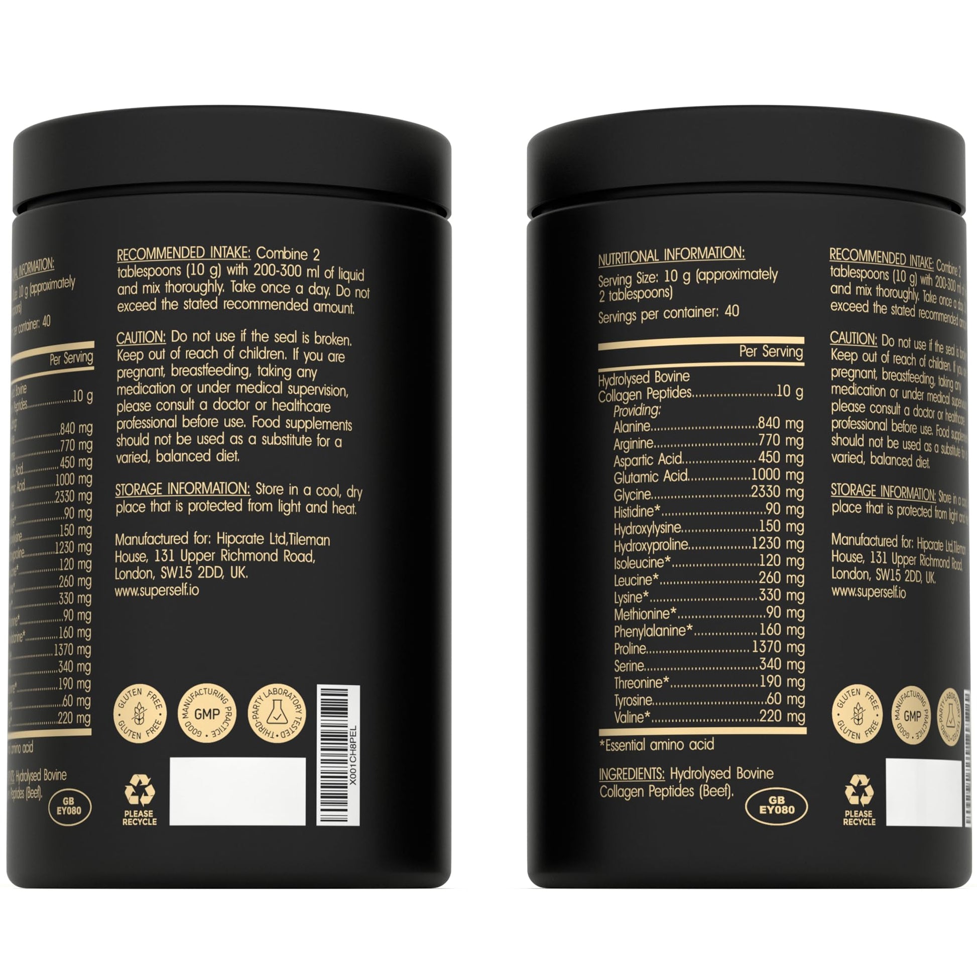 Premium Collagen Powder - Collagen Supplements for Women & Men - Pure Bovine Collagen Peptides 400g SuperSelf