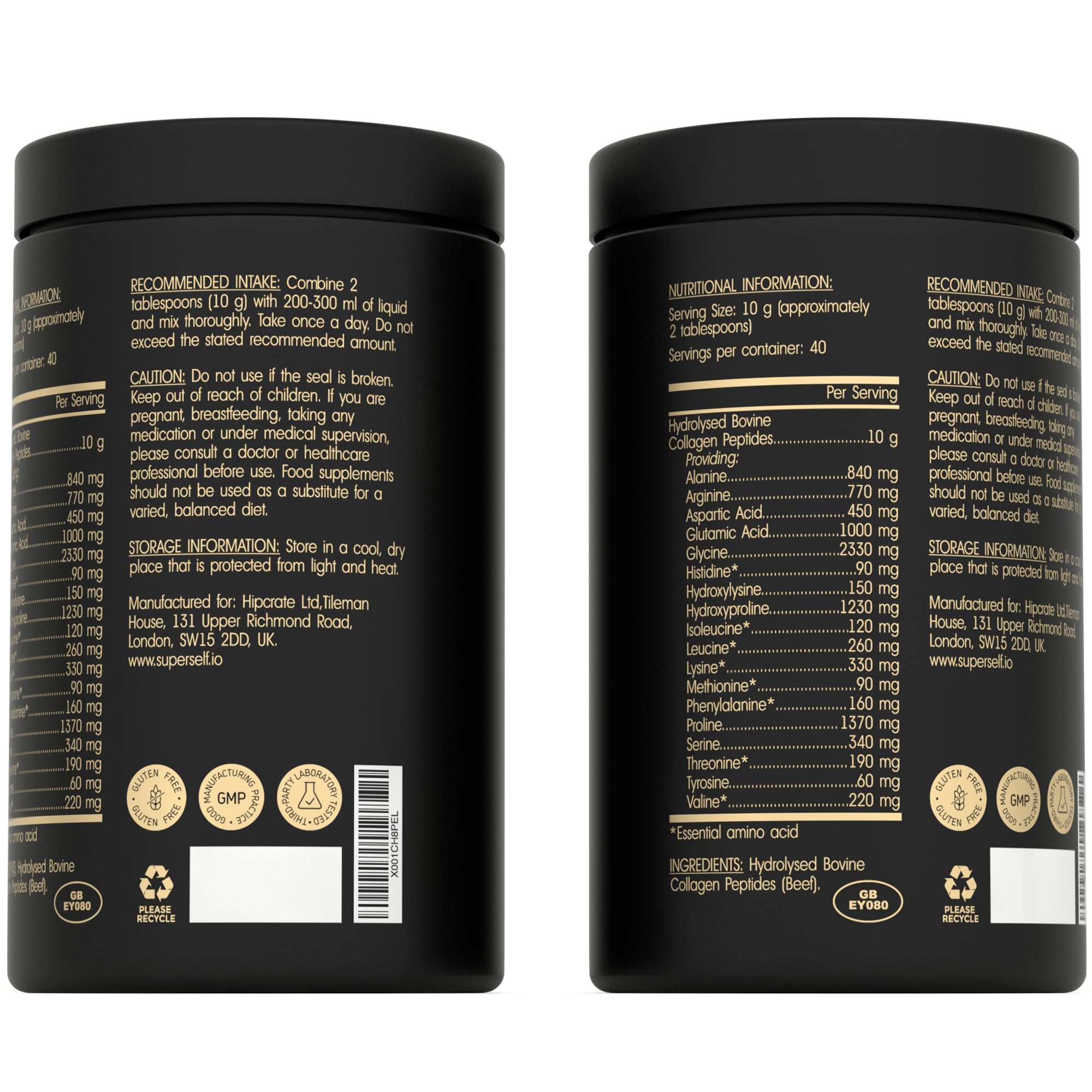 Premium Collagen Powder - Collagen Supplements for Women & Men - Pure Bovine Collagen Peptides 400g SuperSelf