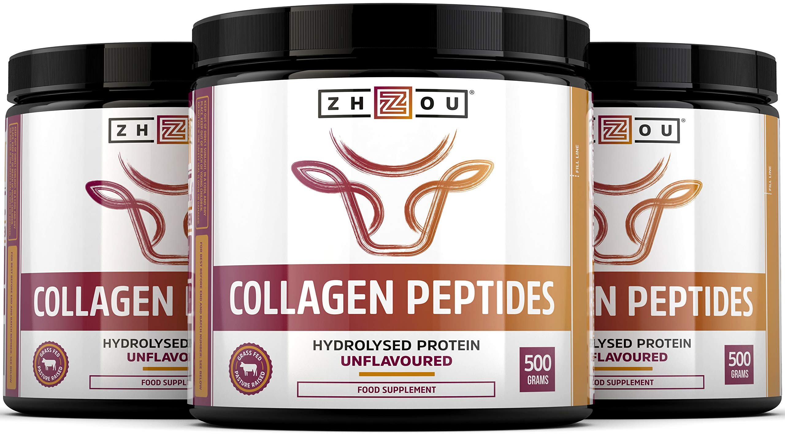 Collagen Powder 500g - Hydrolysed Collagen Peptides Powder - High Protein Bovine Collagen Supplement Nu U Nutrition