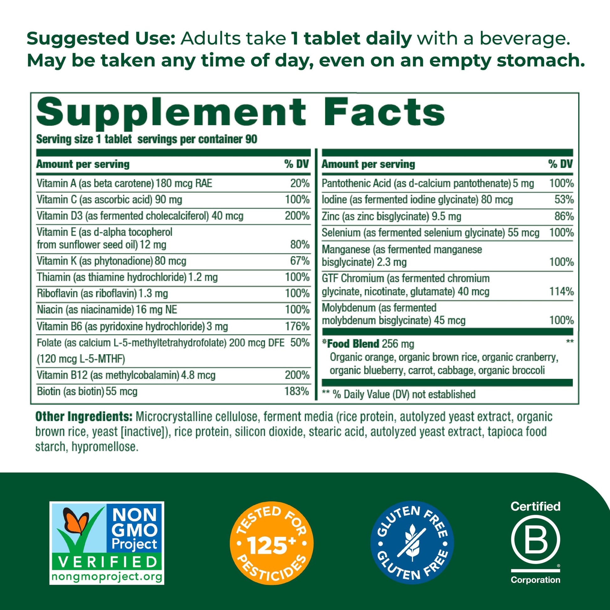 MegaFood Women's 55+ One Daily Multivitamin for Women with Vitamin A, Vitamin C MegaFood