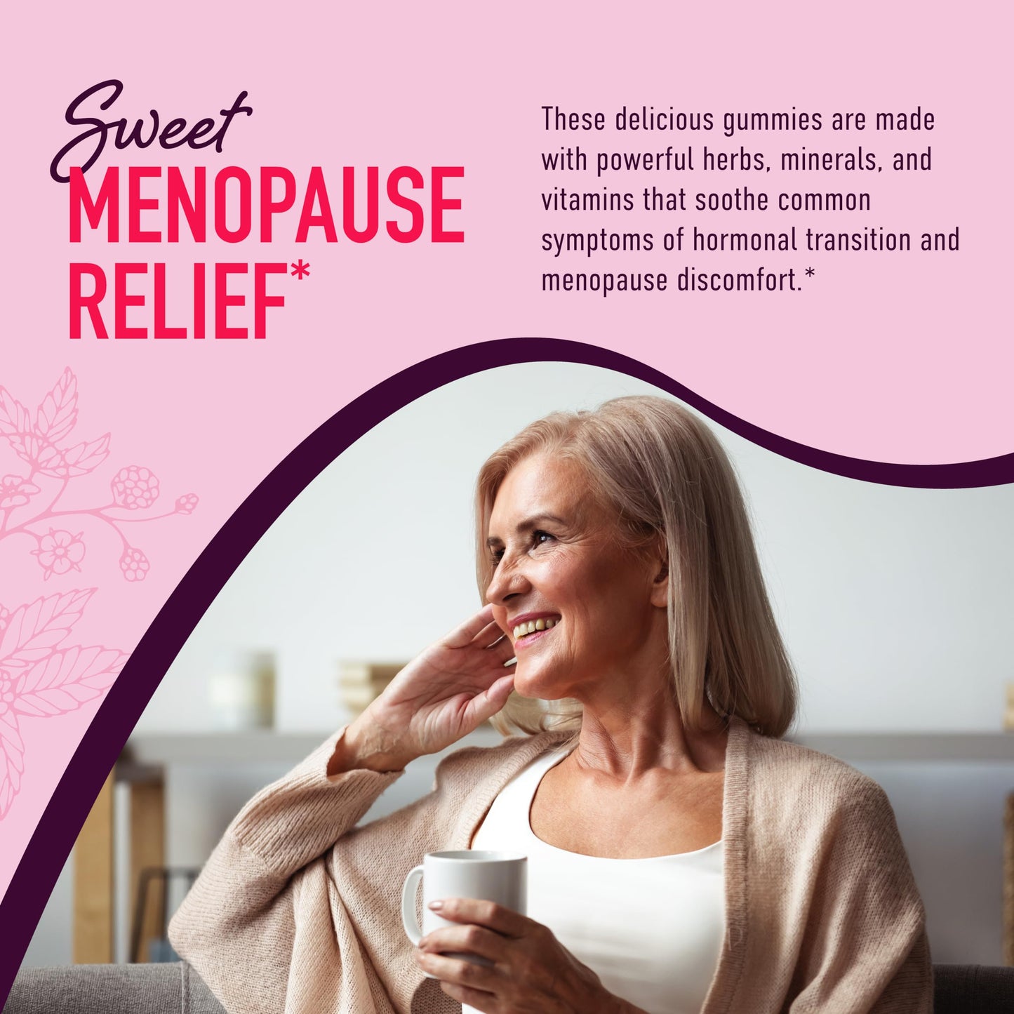 Menopause Support Gummies | Hormone Balance Relief for Hot Flashes, Night Sweats, Mood Swings