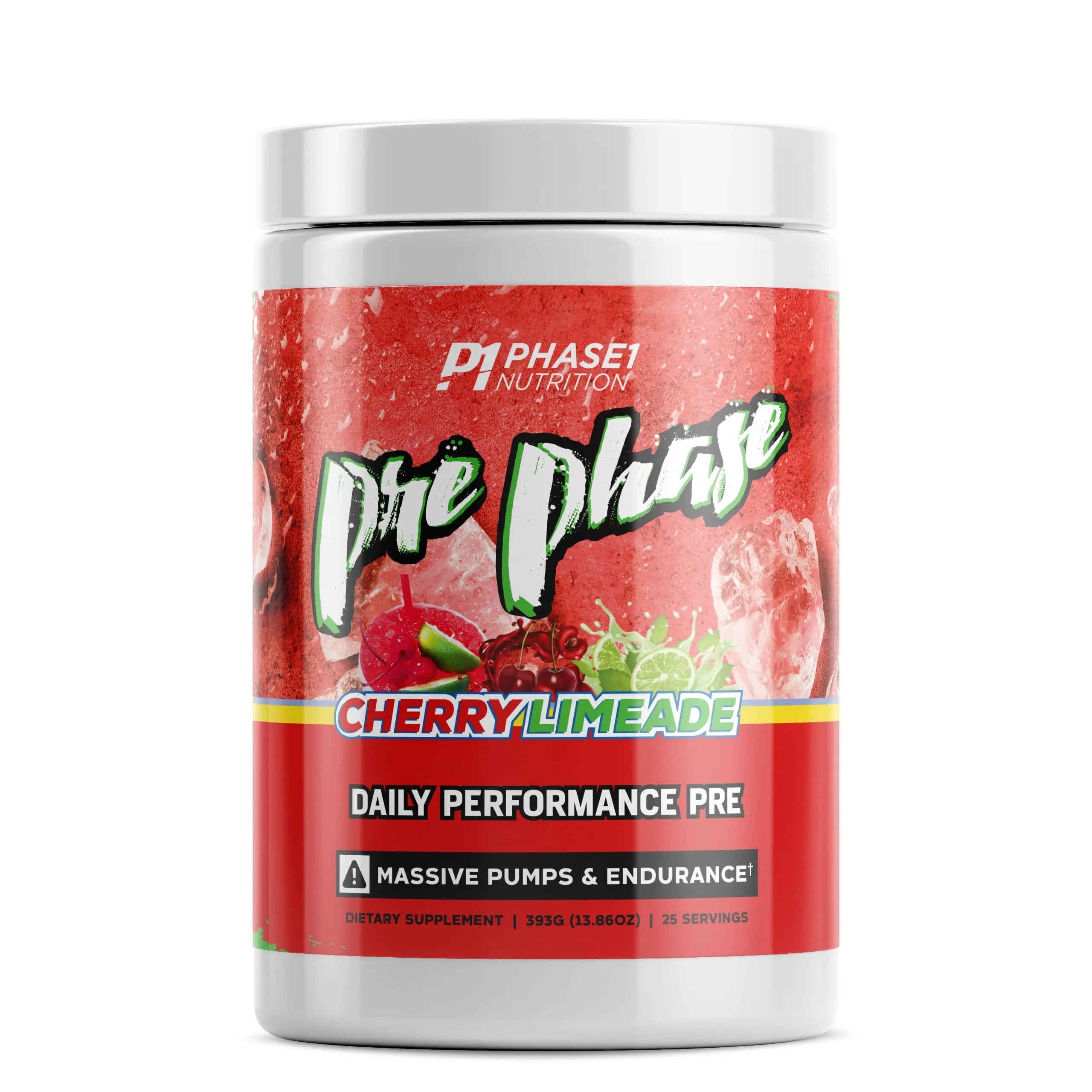 Pre Phase Daily Driver Preworkout - Phase 1 Nutrition (Cherry Limeade, 25 Servings)