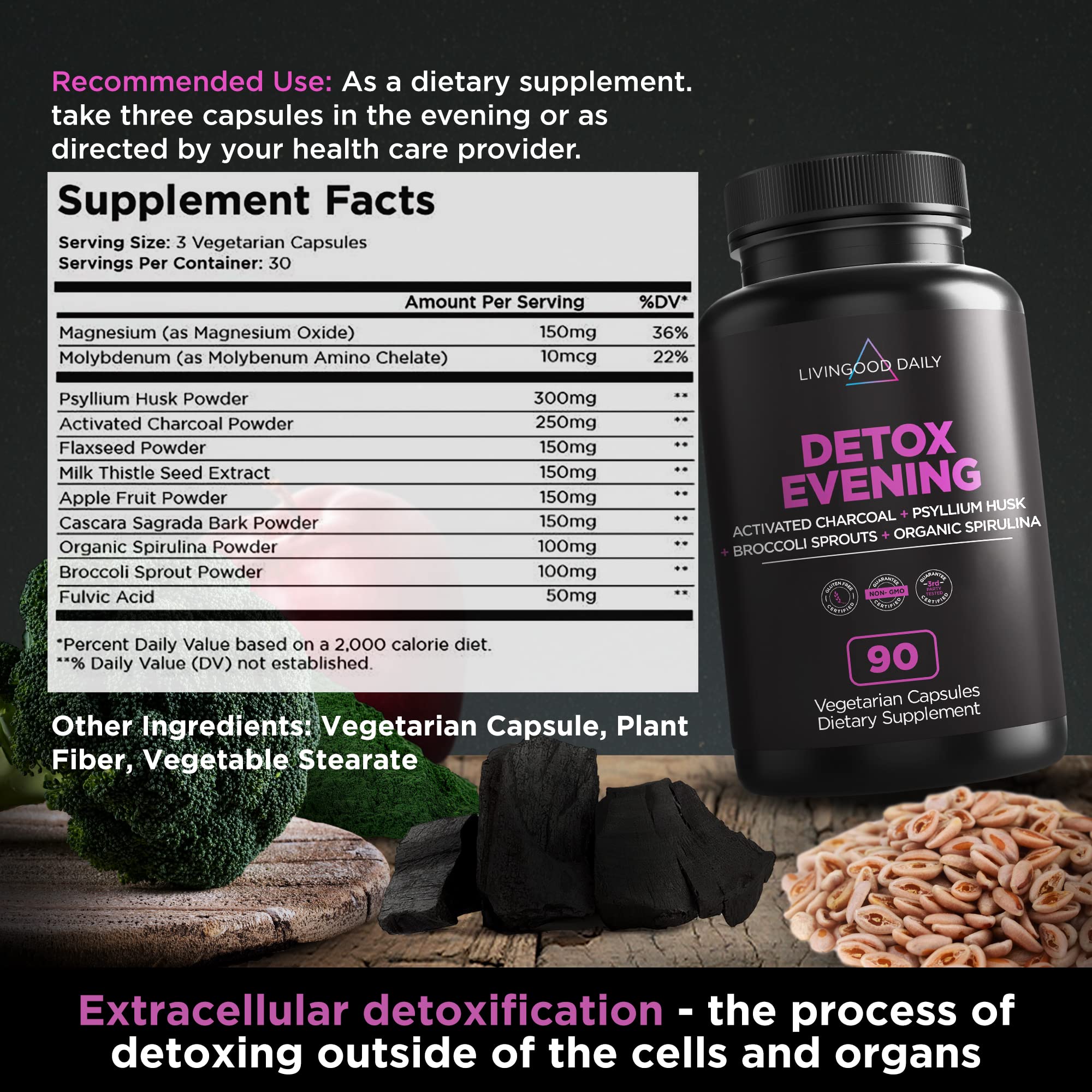 Livingood Daily Detox Pills - Full Body Detox Cleanse for Women & Men with Milk Thistle Livingood Daily