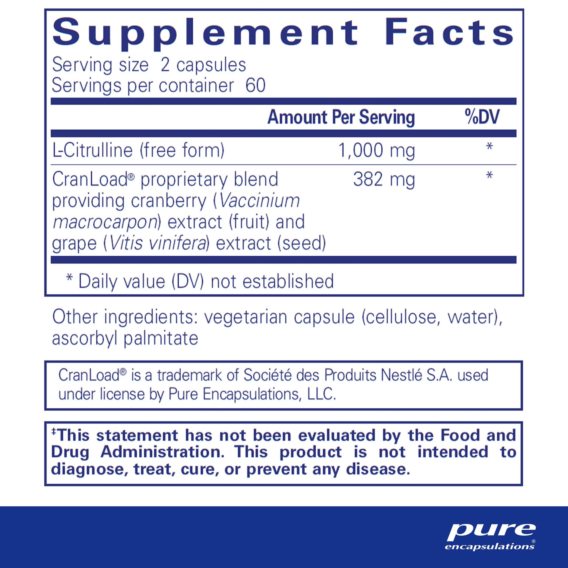 Pure Encapsulations Nitric Oxide Ultra (Capsules) - Supplement Supports Nitric Oxide Pure Encapsulations