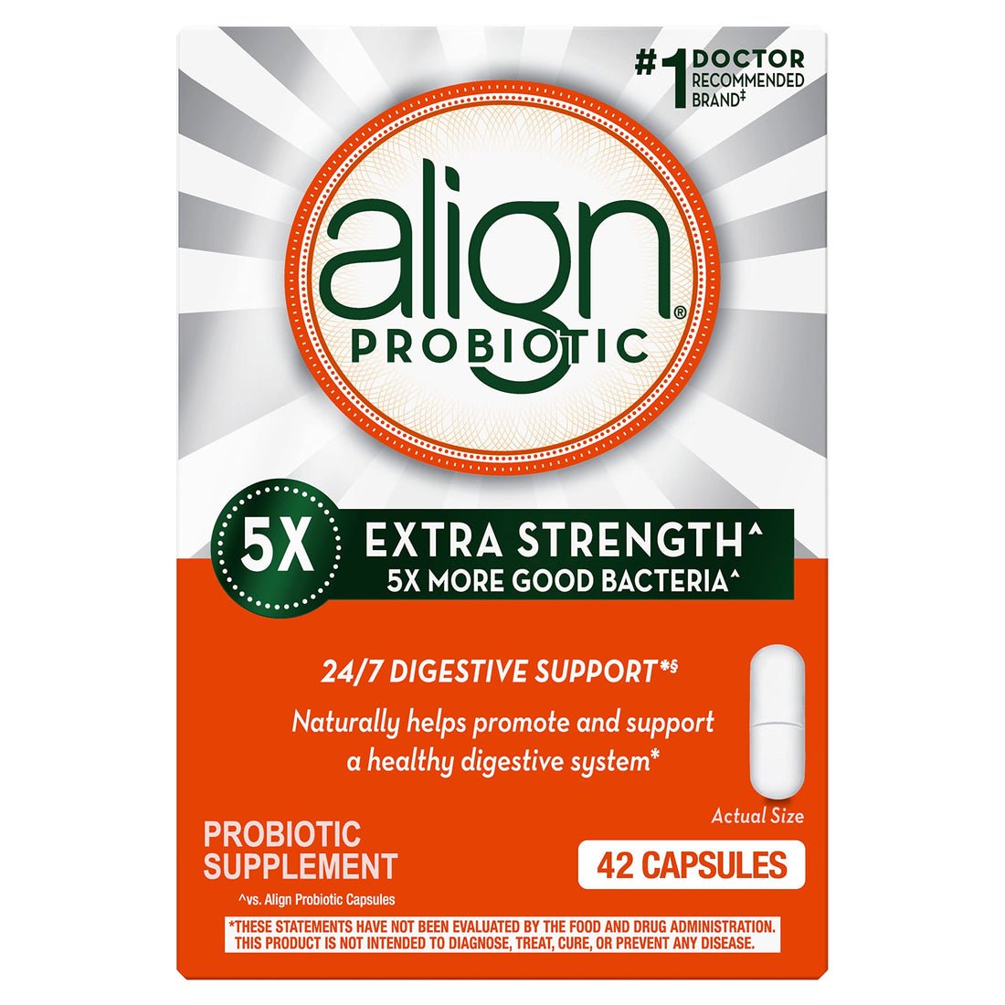 Align Probiotic Extra Strength, Probiotics for Women and Men, #1 Doctor Recommended