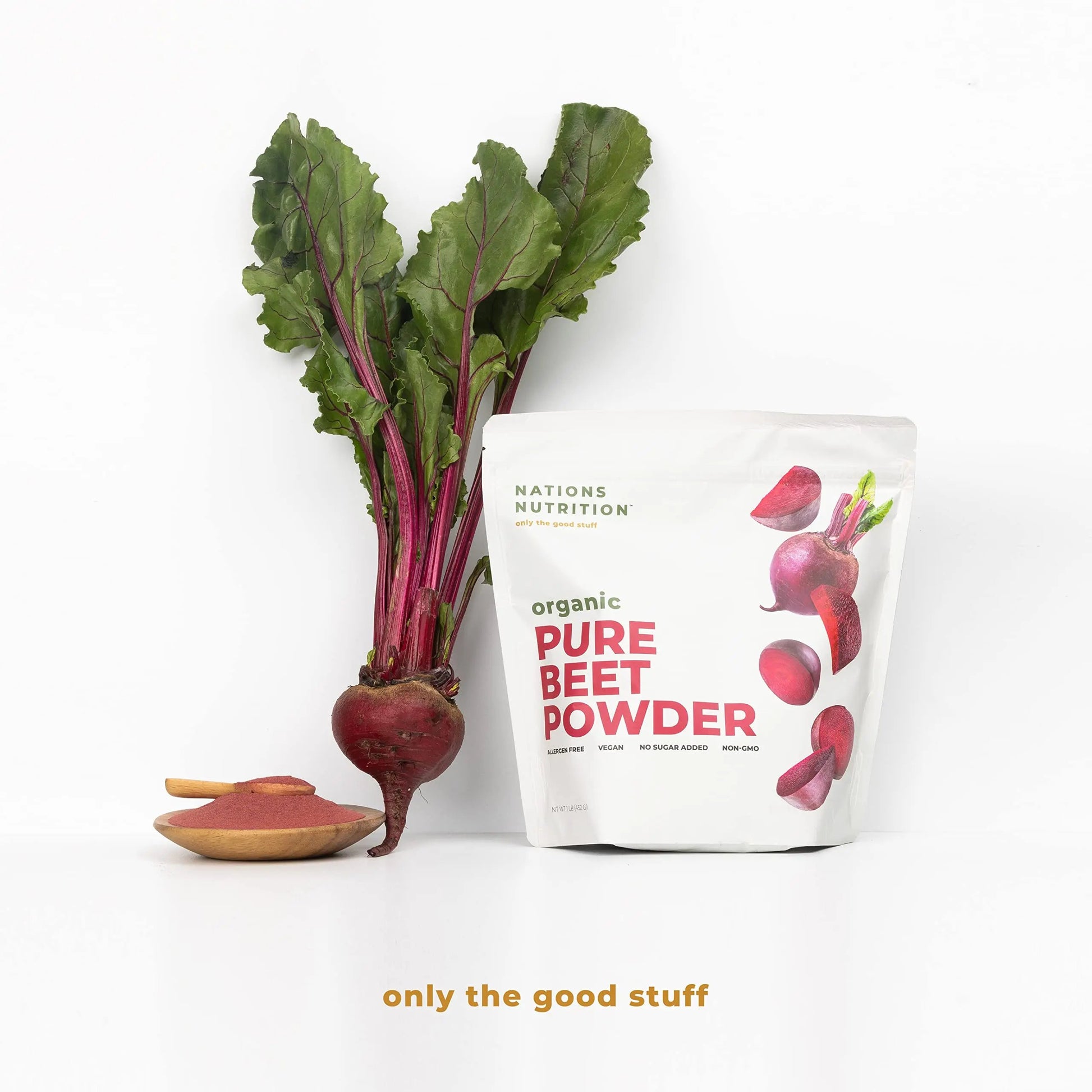 Nations Nutrition Pure Beet Root Powder Organic - Nitric Oxide Circulation Superfood Nations Nutrition