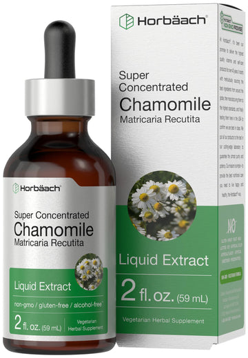 Chamomile Extract Liquid | 2 fl oz | Alcohol Free Supplement | Vegetarian, Non-GMO