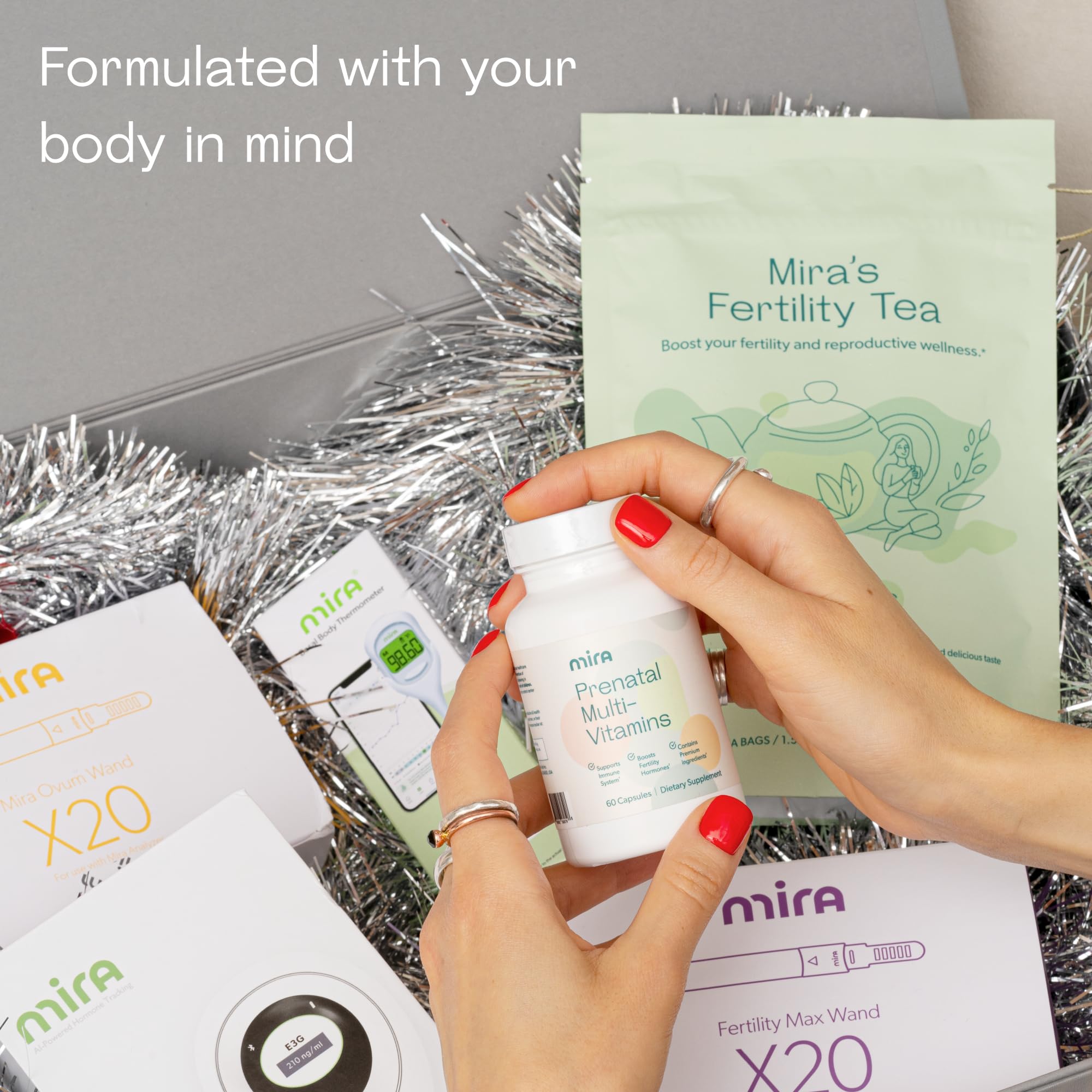 MIRA Prenatal Multi-Vitamins for Women, Folate (Folic Acid) & Choline, Supplement for Before, During